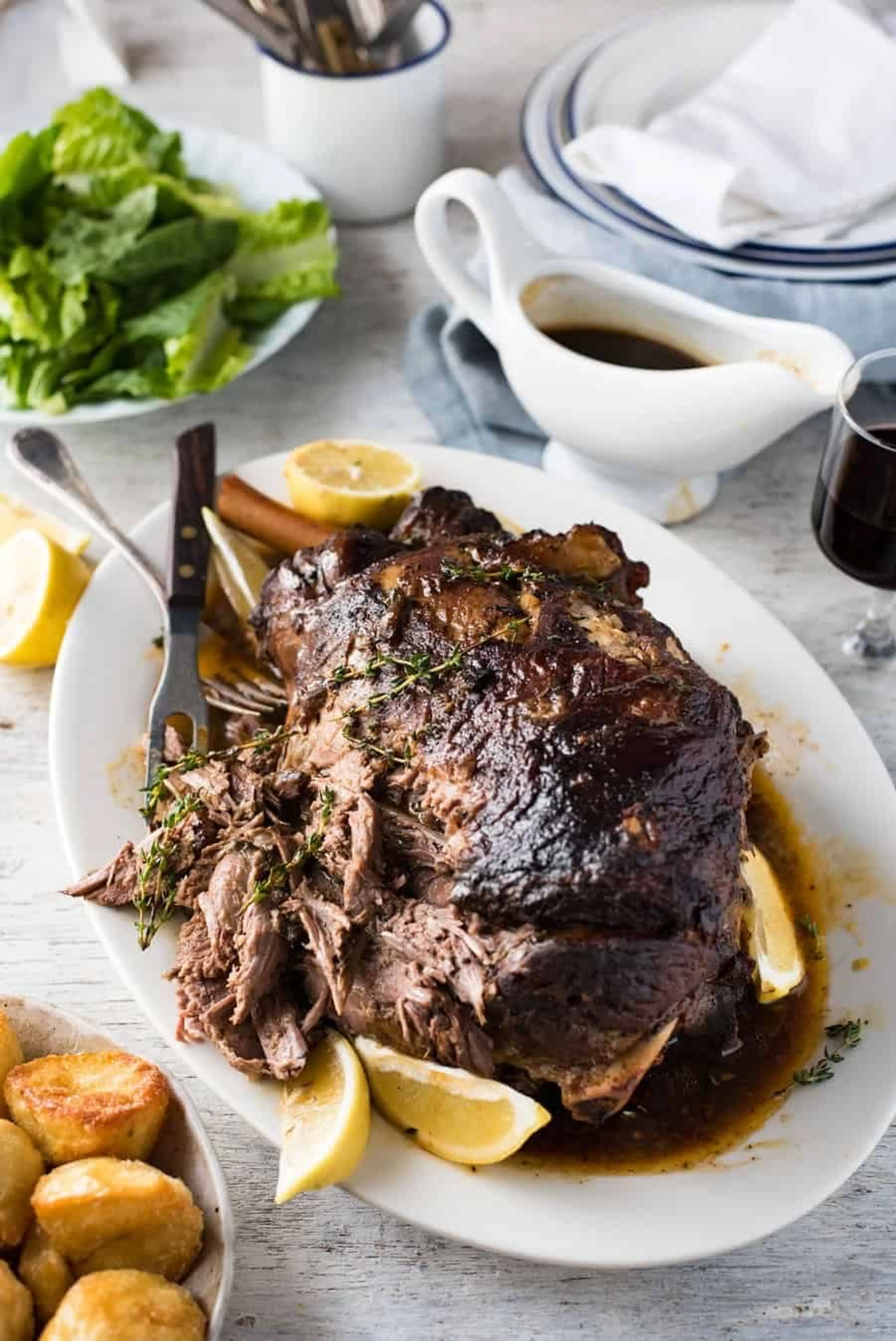Greek Slow Roasted Leg of Lamb