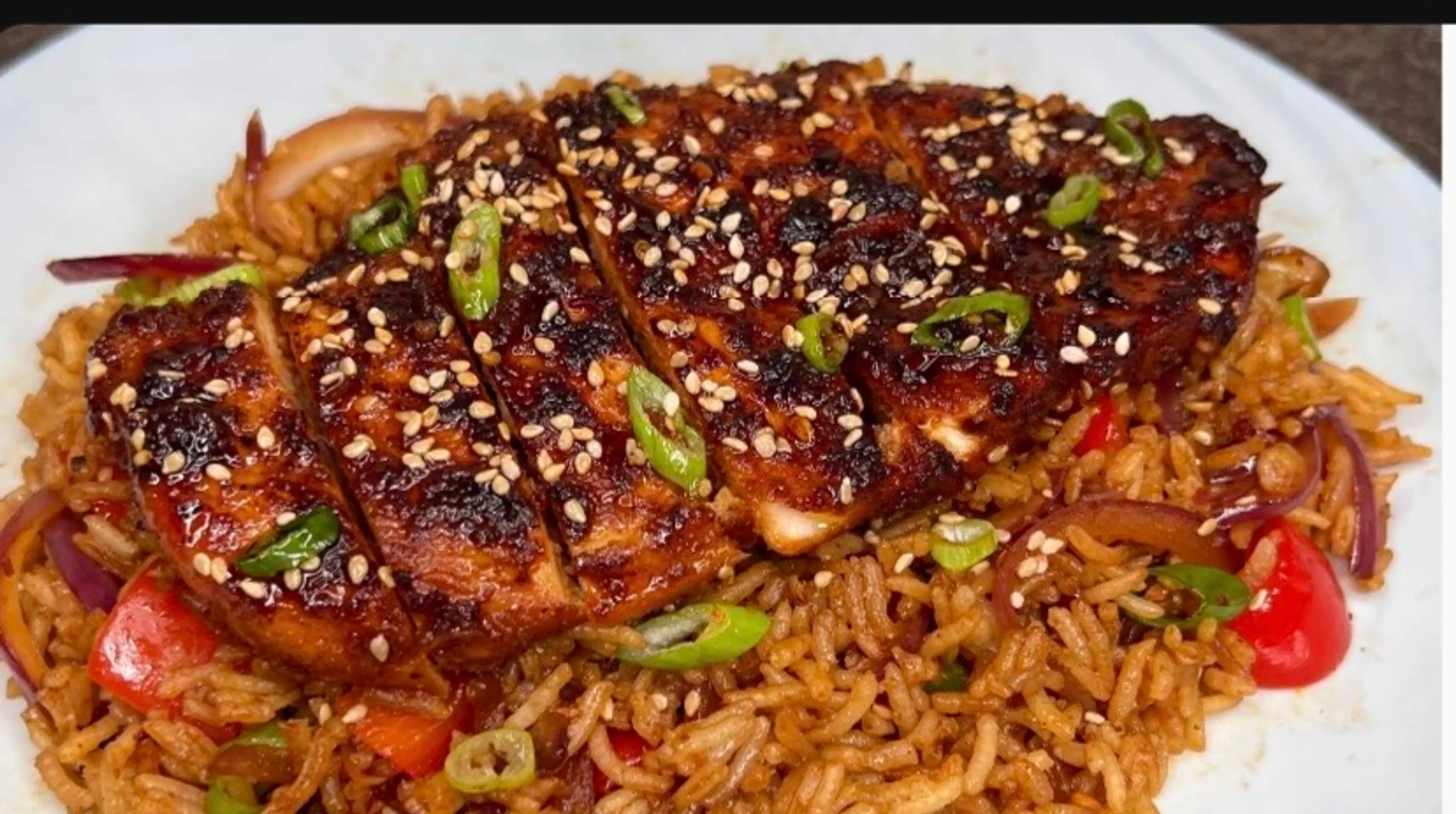Honey Garlic Chicken And Rice