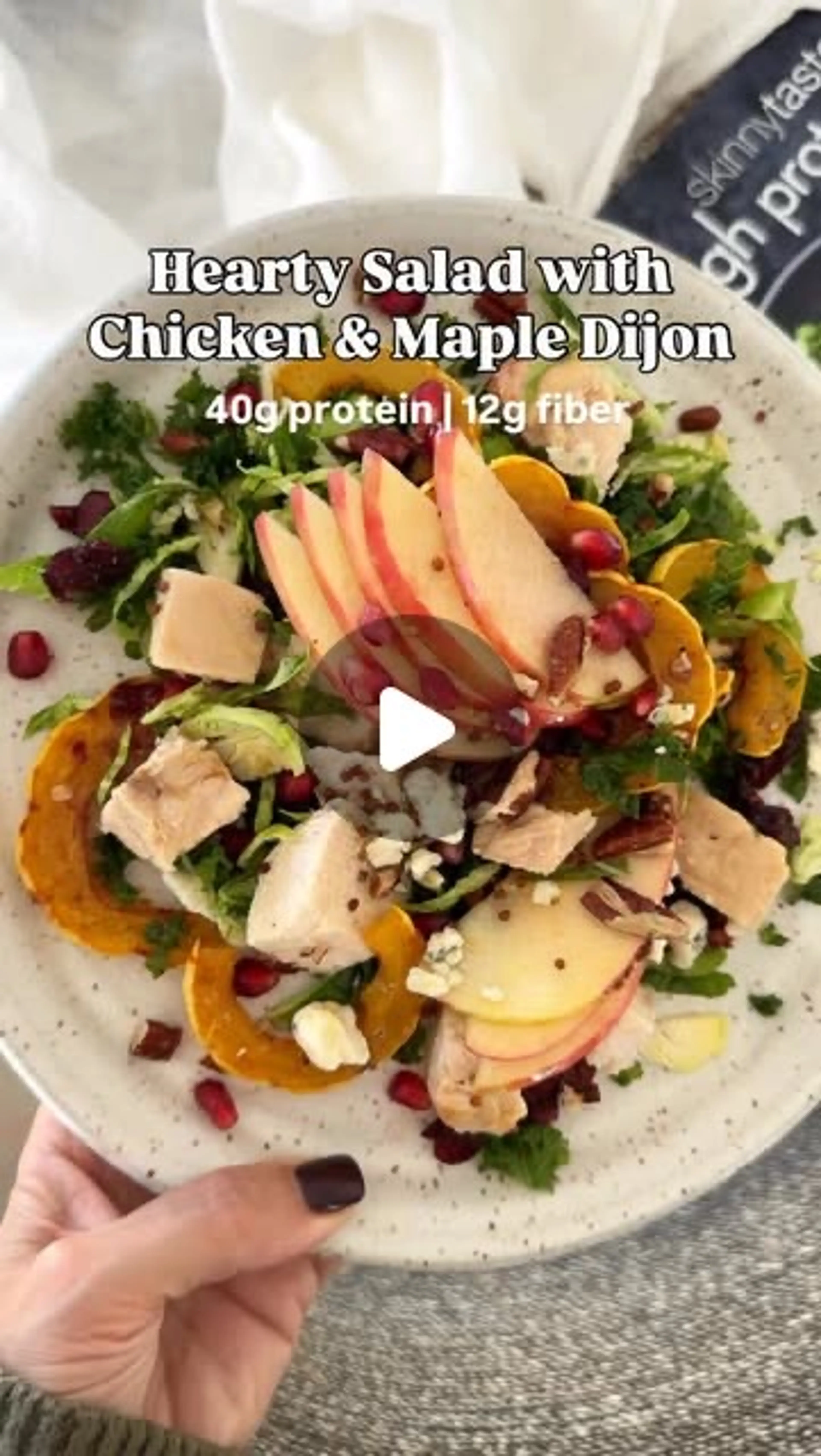Hearty Winter Salad (40g Protein + 12g Fiber