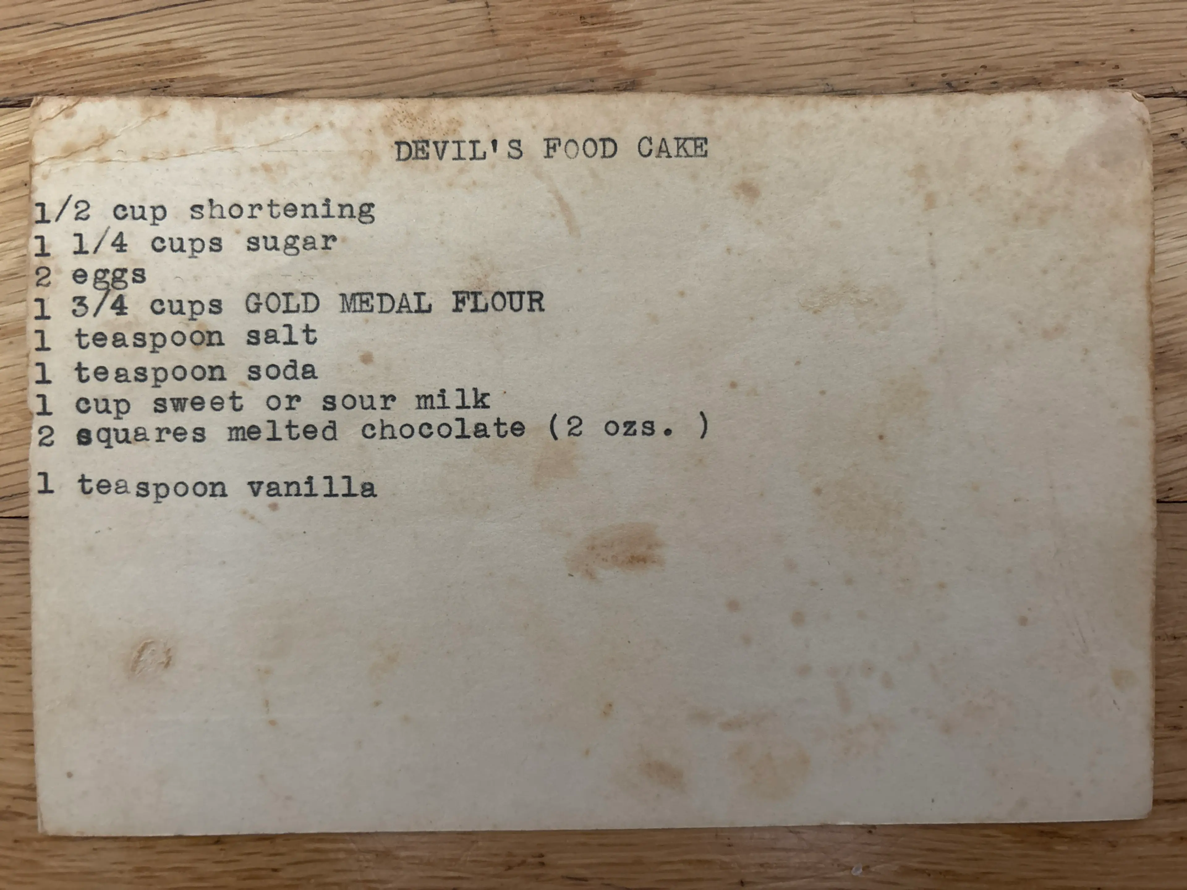 Devils Food Cake
