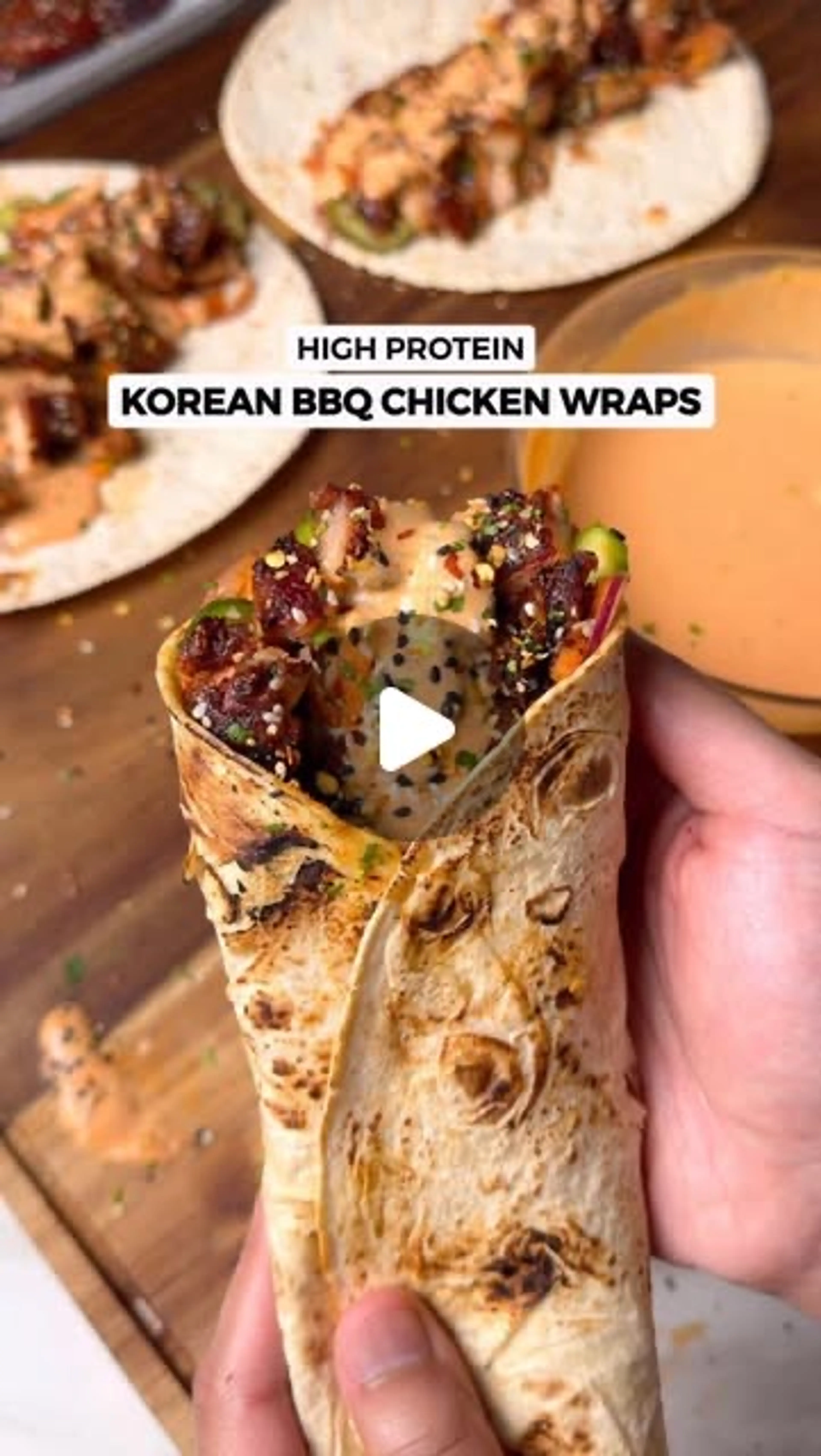 Korean Bbq Chicken Wraps