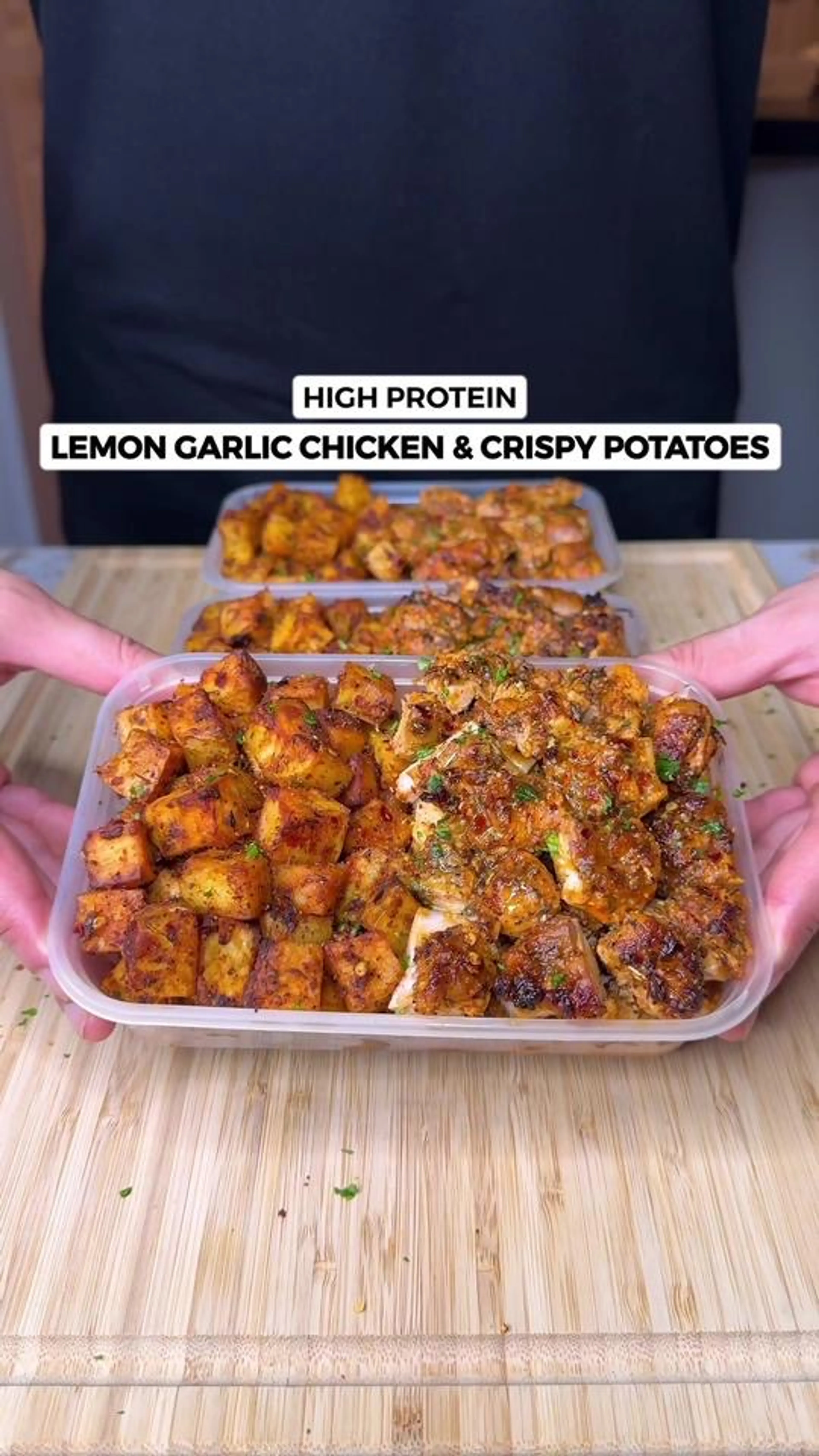 High Protein Lemon Garlic Chicken & Crispy Potatoes