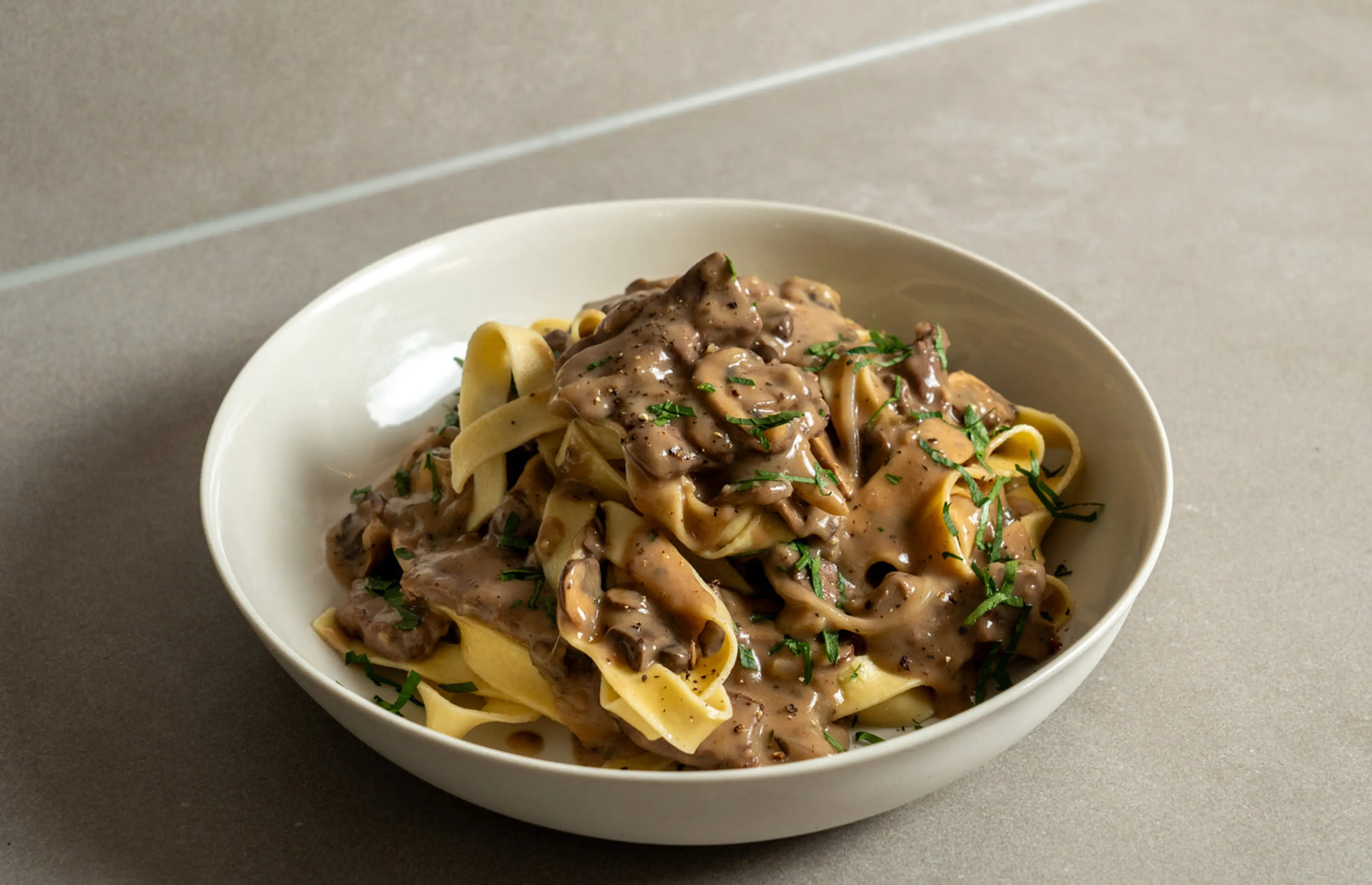 Beef stroganoff