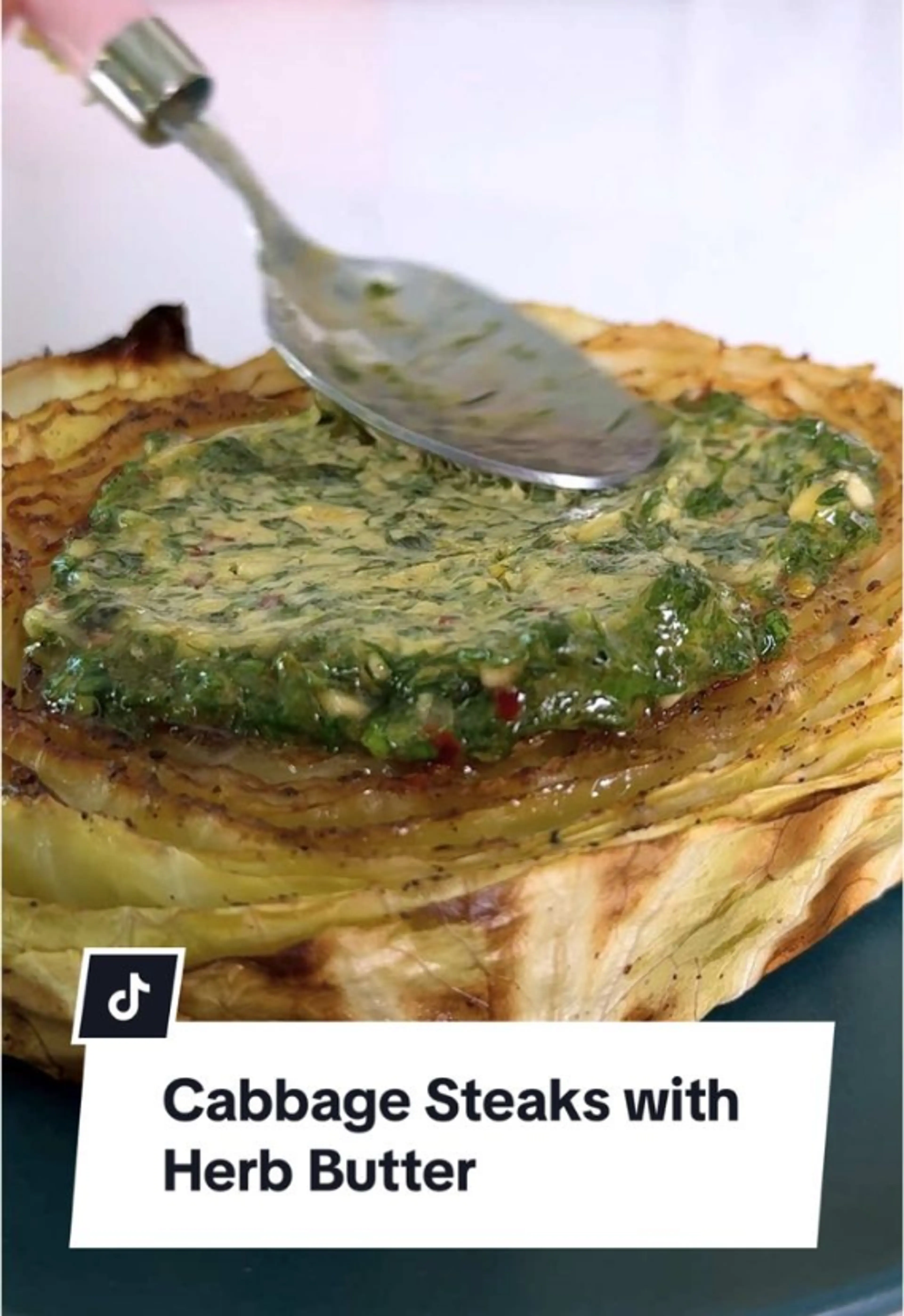 Cabbage Steaks with a Herby Butter