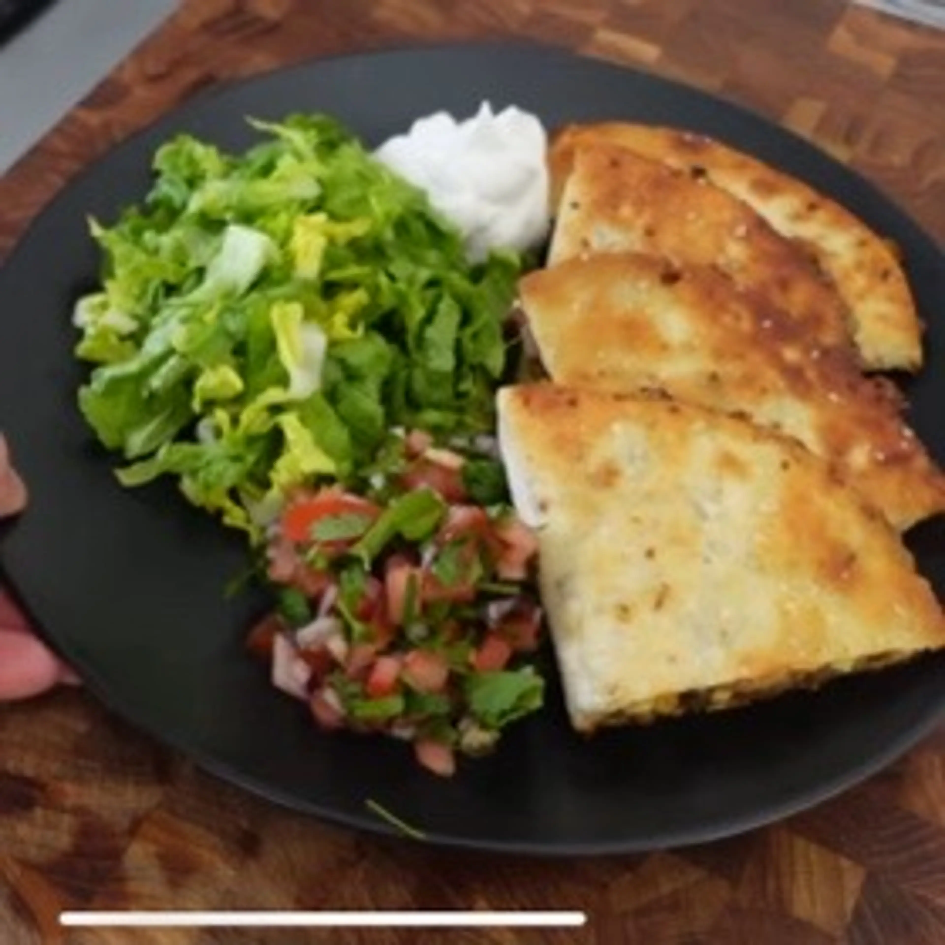Smash Lentil Quesadilla