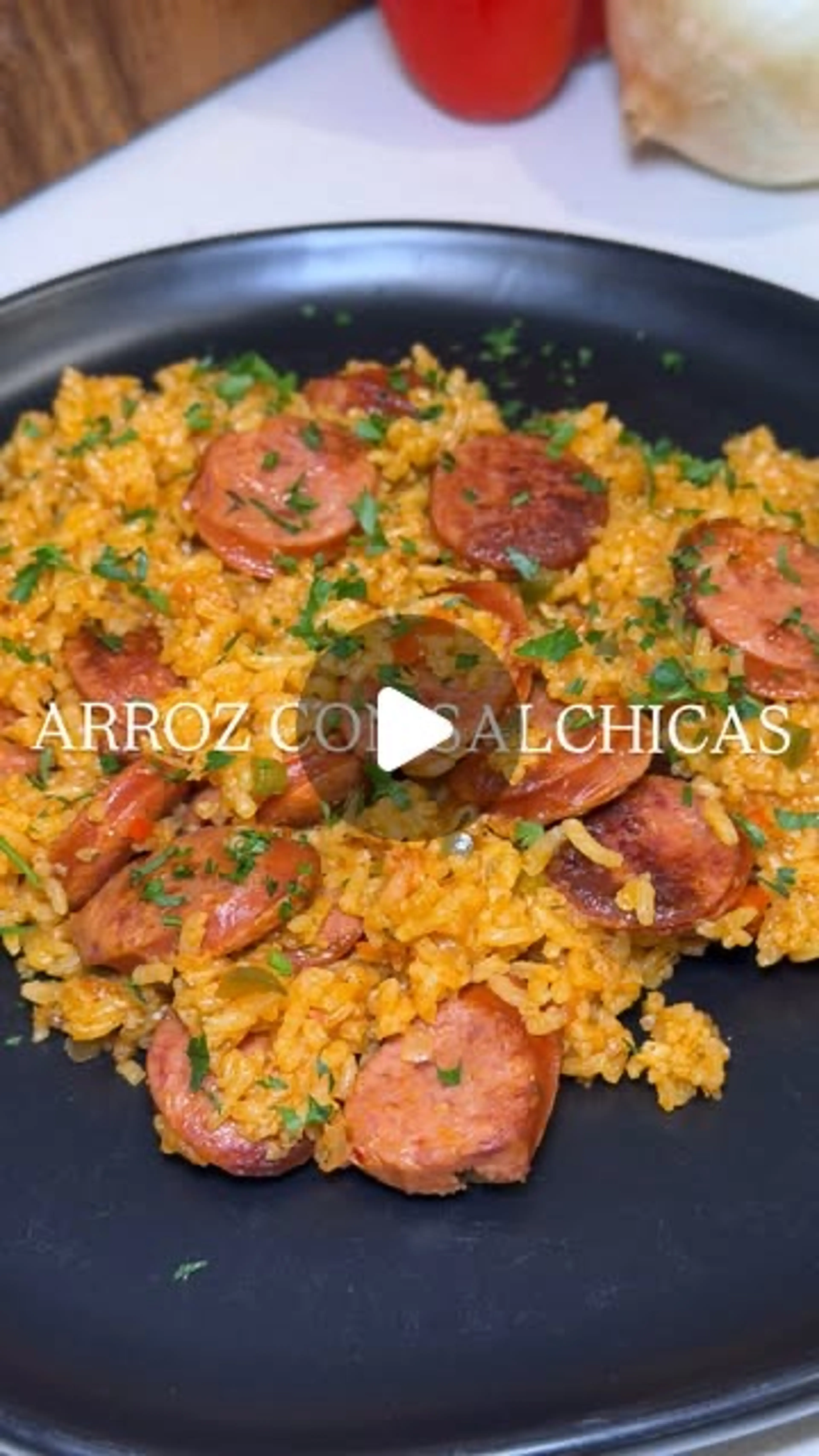 Authentic Cuban Arroz Con Salchichas