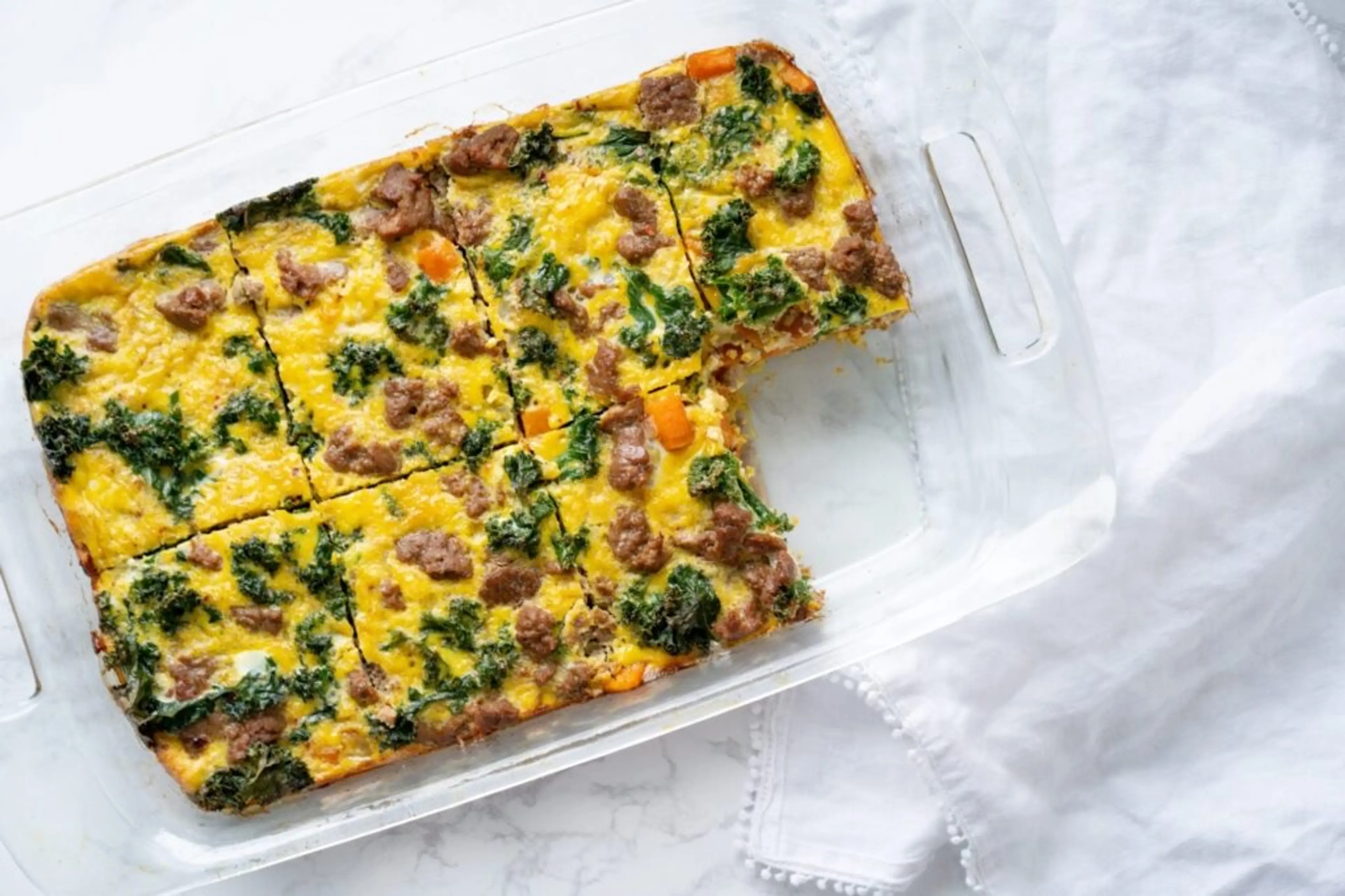 Dairy-Free Egg Casserole with Sausage and Vegetables