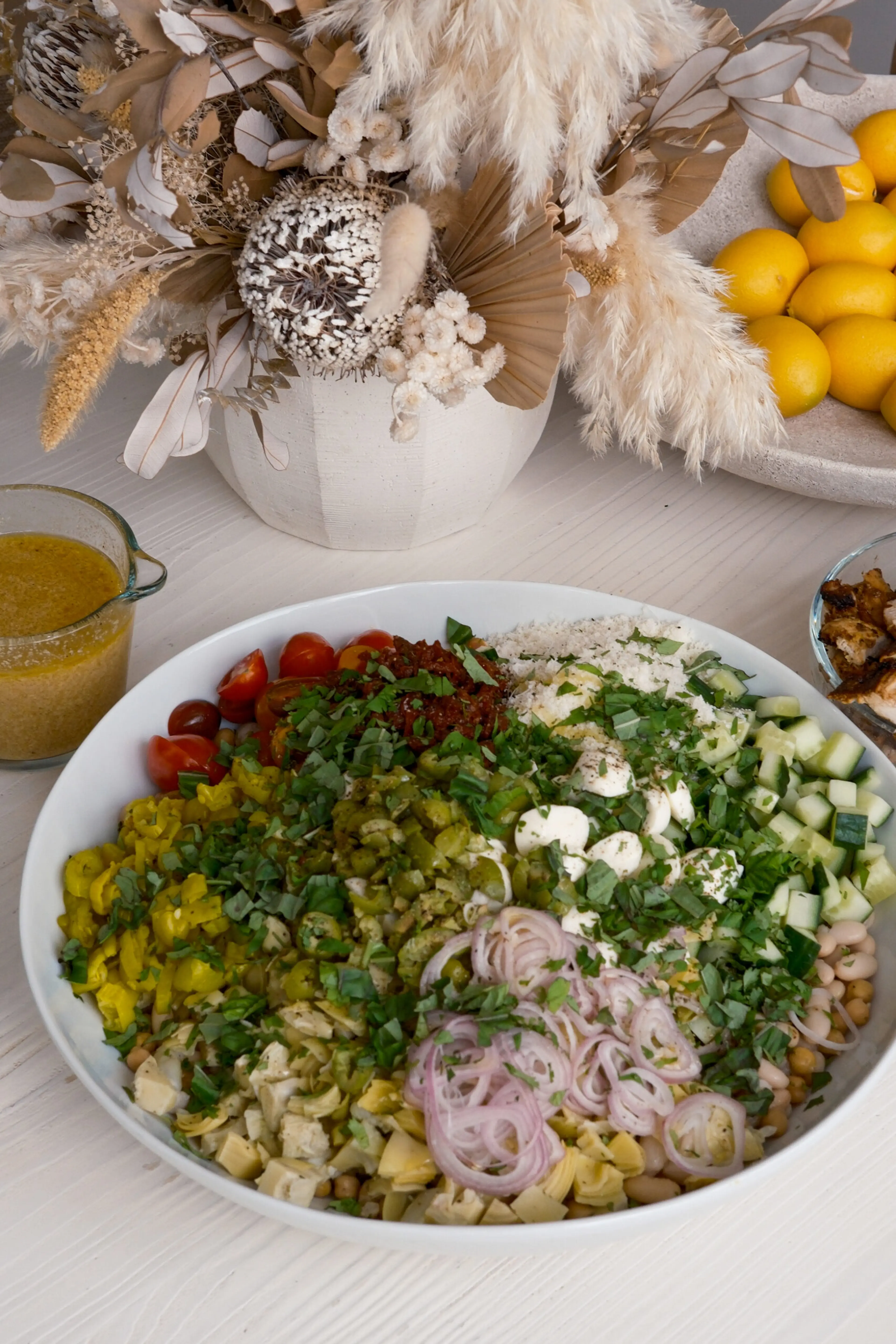 La Scala Inspired Bean Salad with Lemon Dijon Grilled Chicke