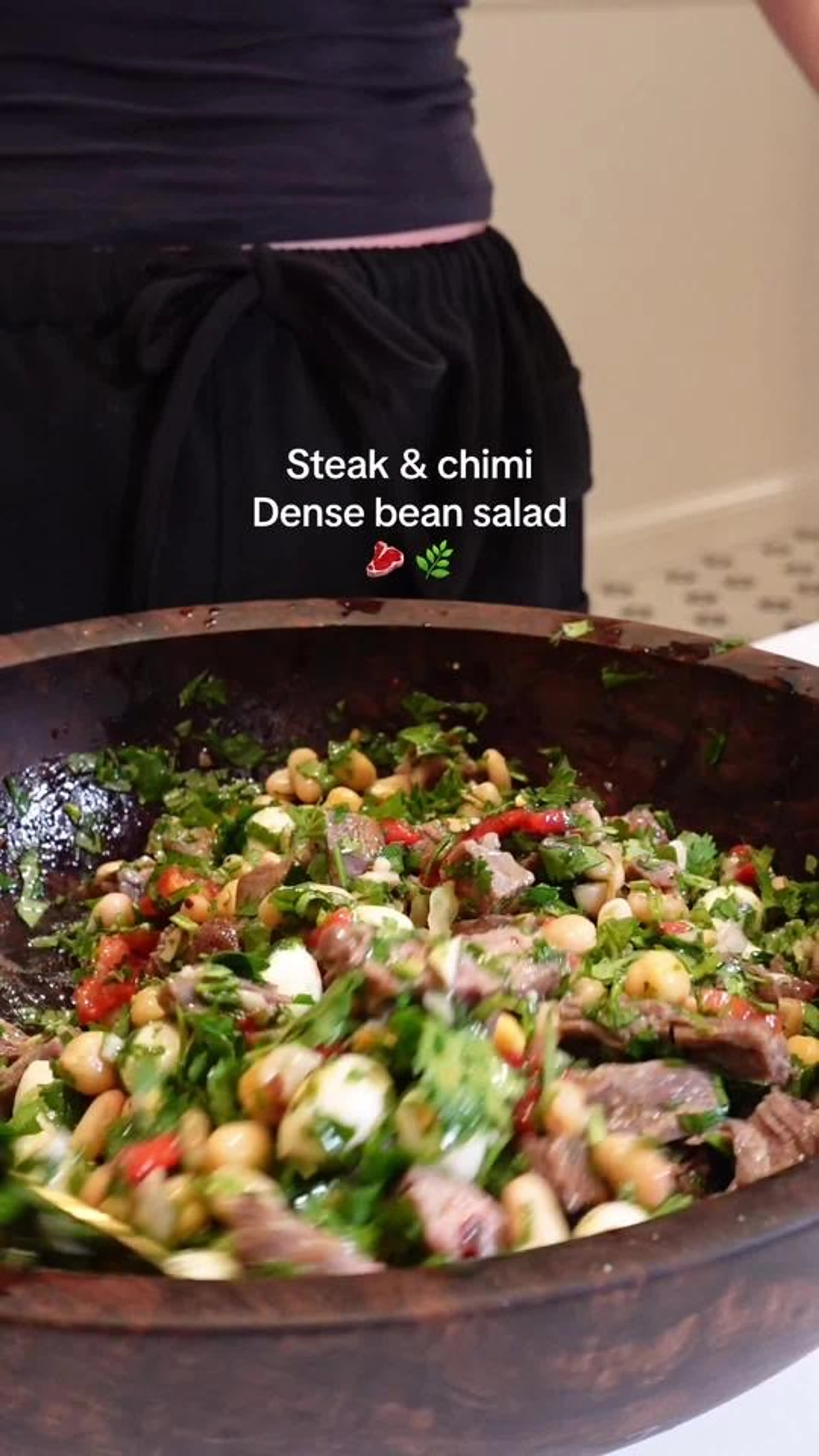 Steak Chimichurri Dense Bean Salad