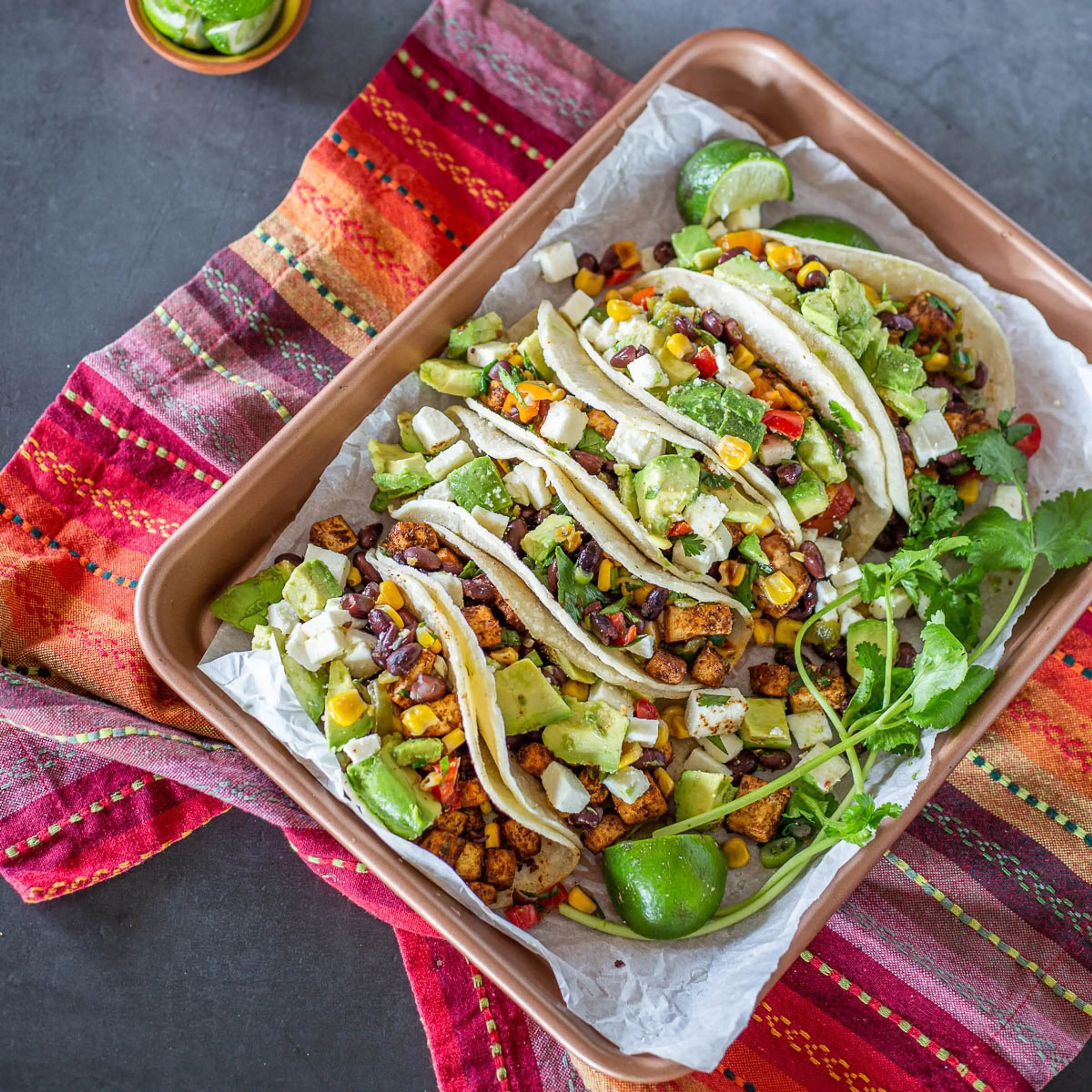 Spicy Air Fryer Tofu Tacos