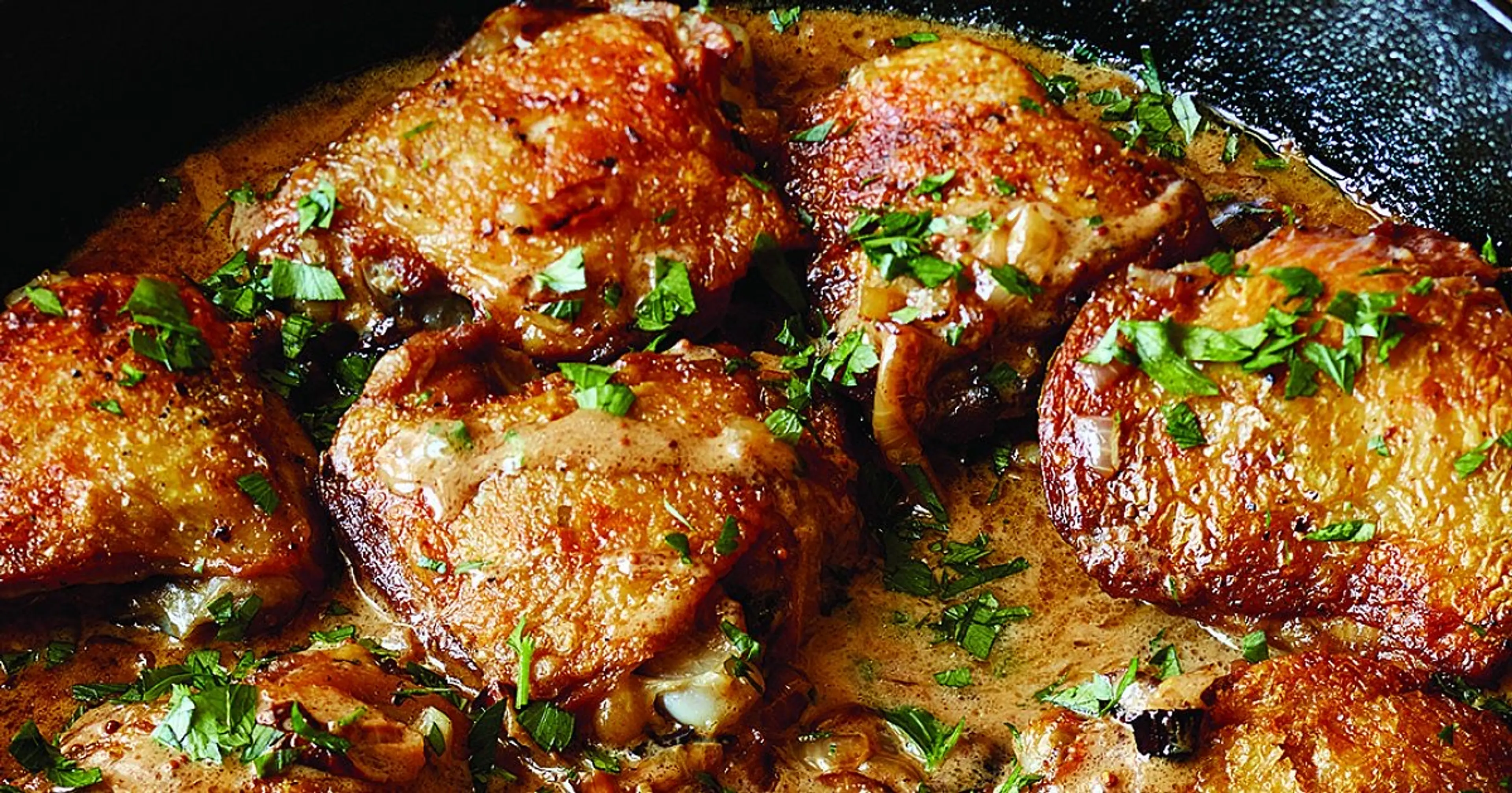 Chicken Thighs with Creamy Mustard Sauce