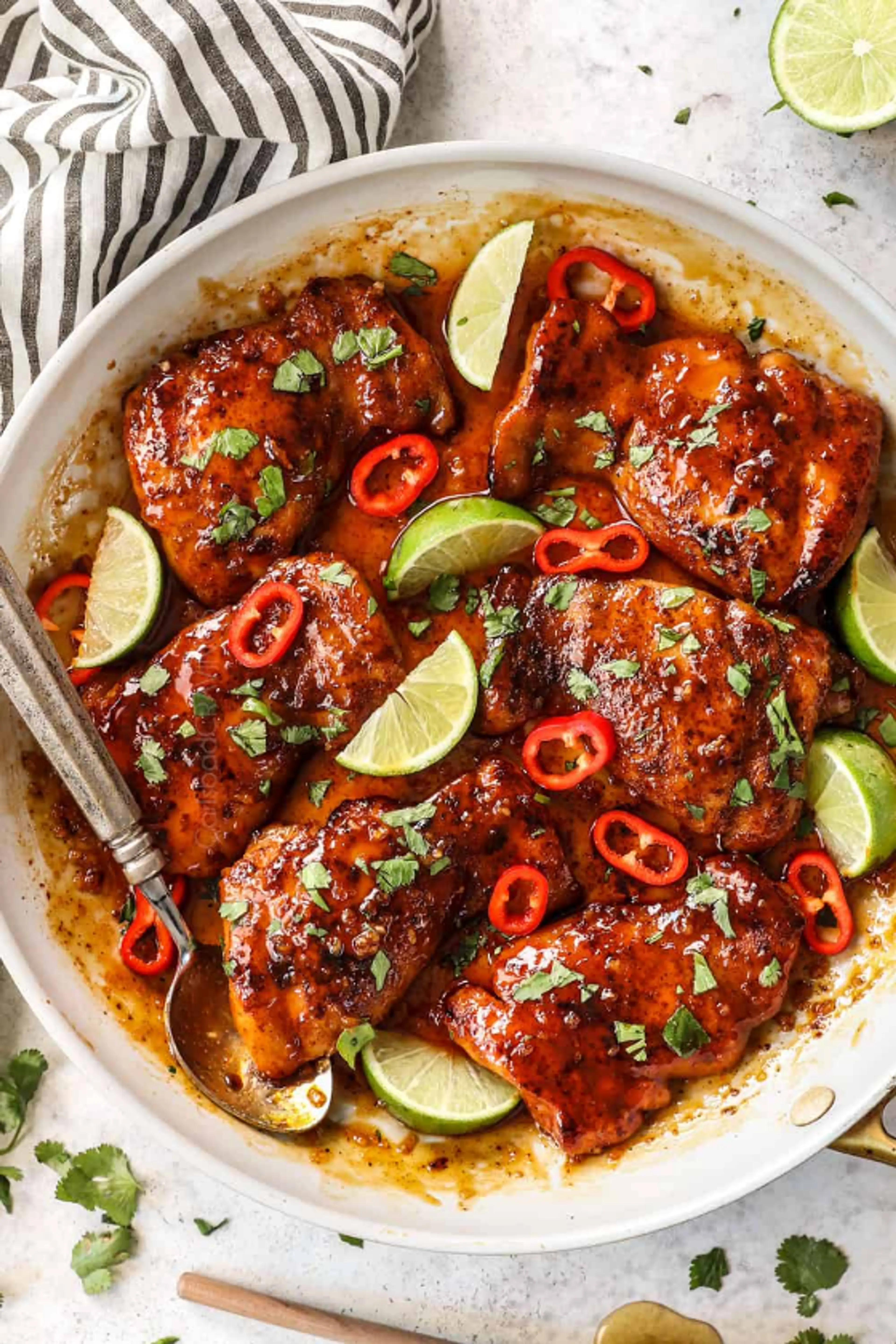 Spicy Honey Lime Chicken Thighs