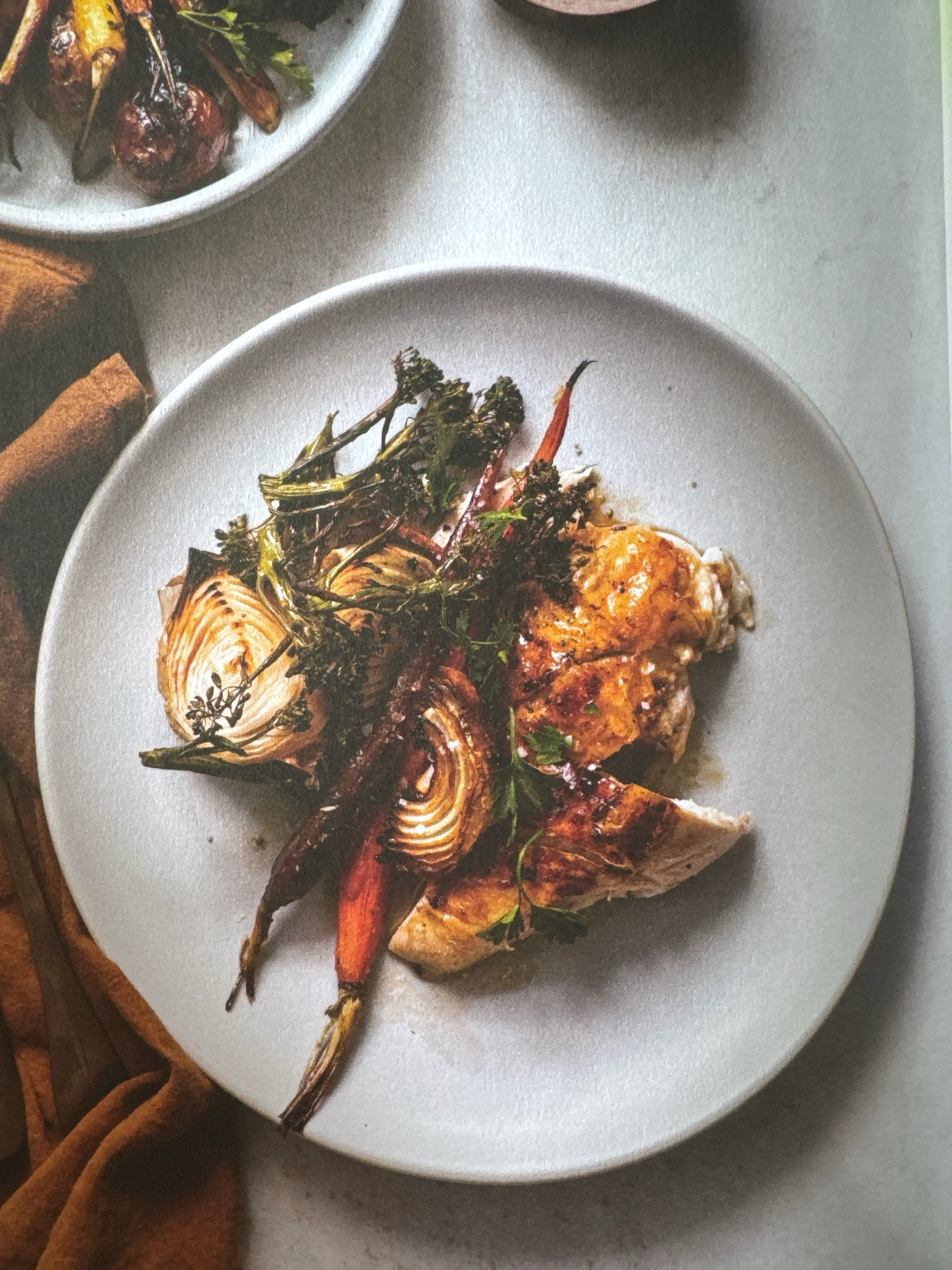 Whole Roasted Chicken WITH ROASTED POTATOES, CARROTS, AND BR