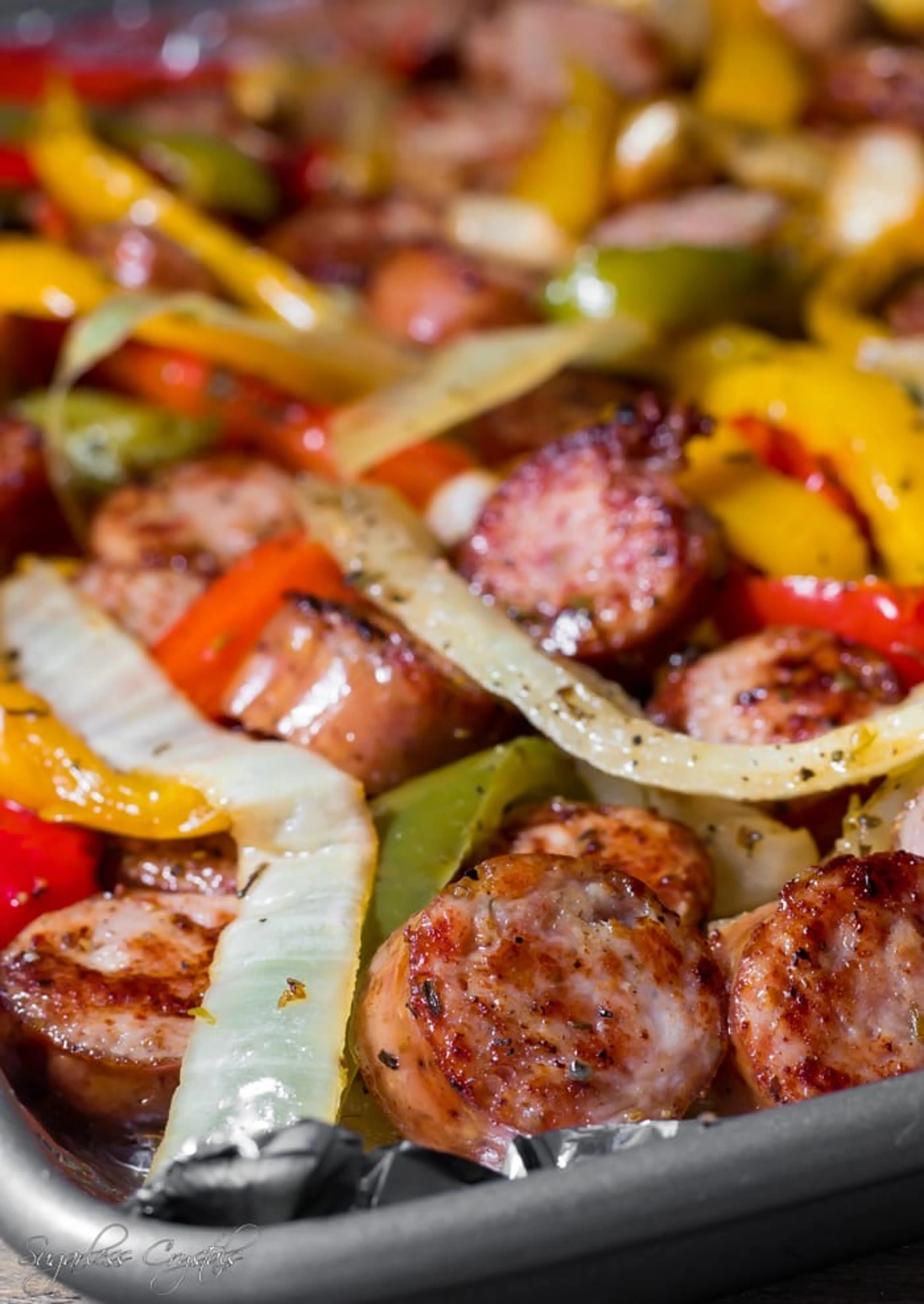 Sheet Pan Sausage, Peppers And Onions