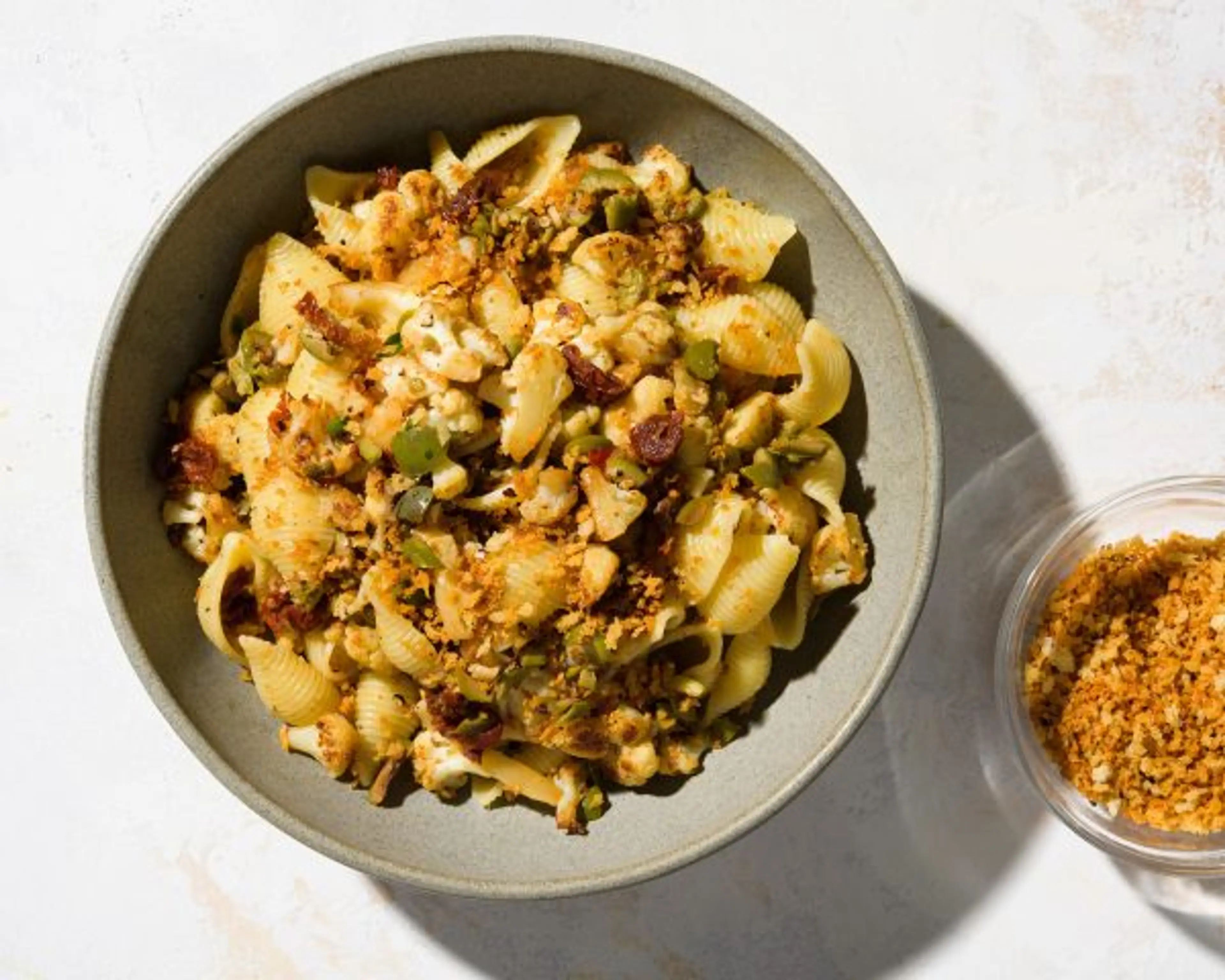 Pasta with Cauliflower, Olives and Sun-Dried Tomatoes