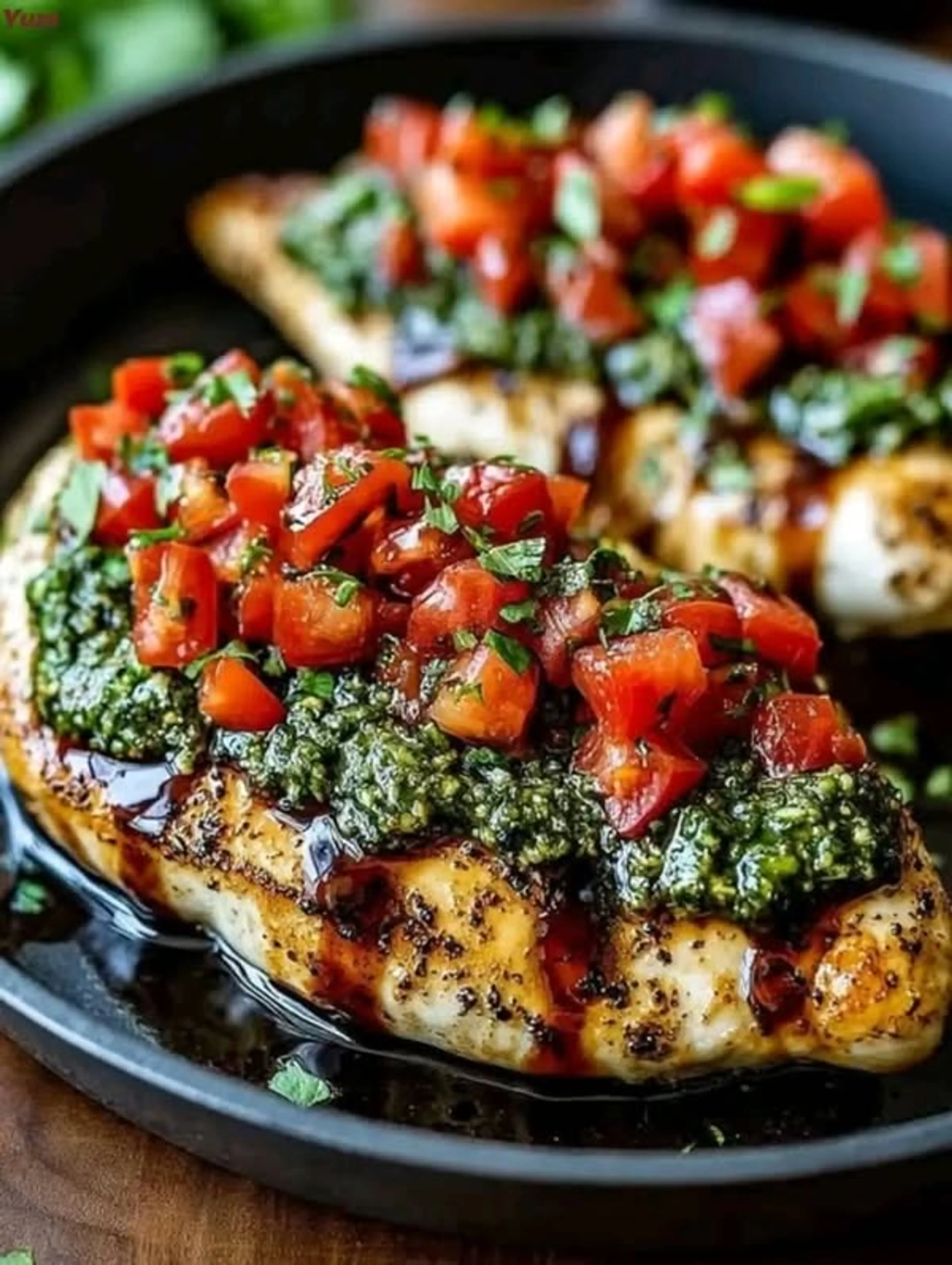 Mediterranean Pesto Bruschetta Chicken