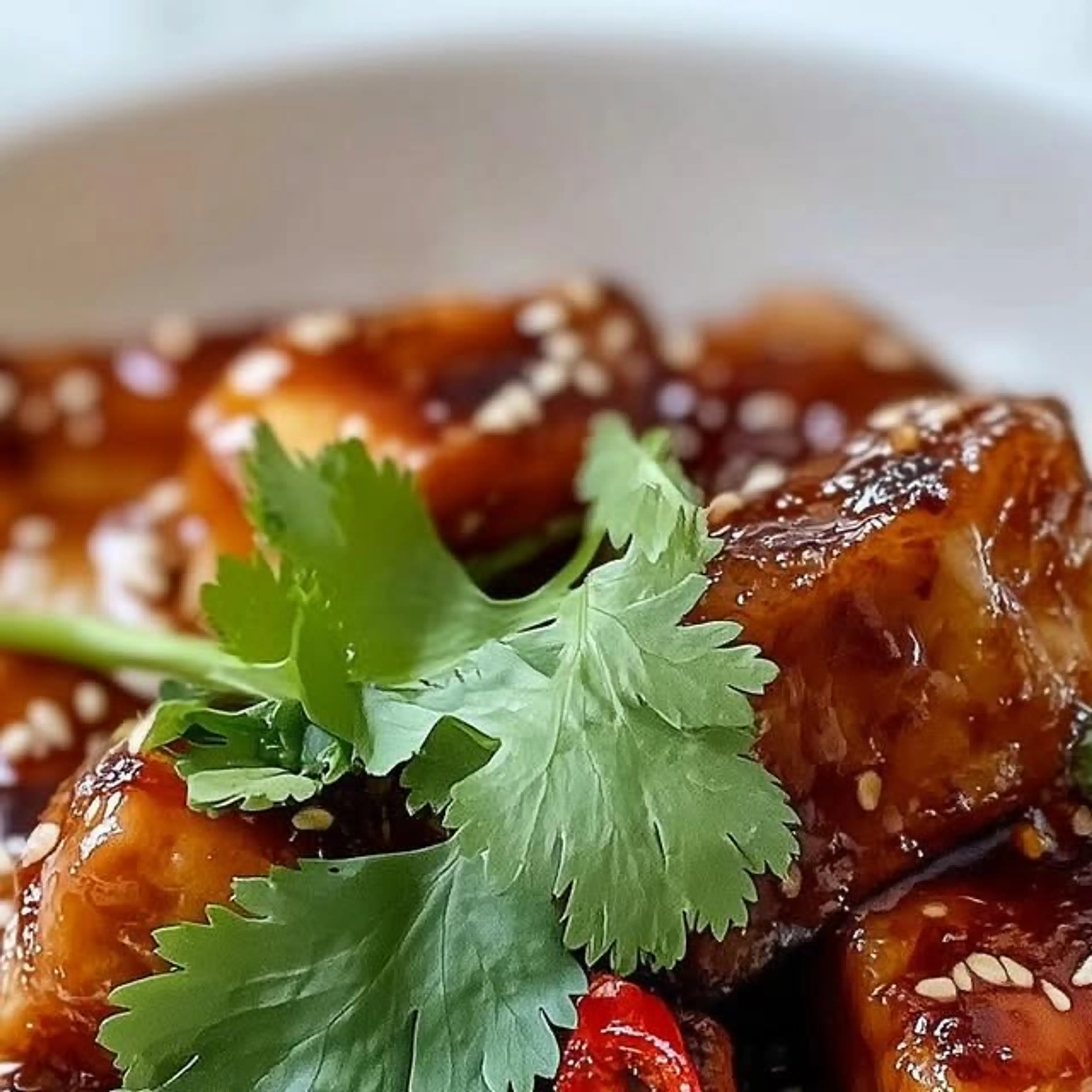 Sticky Garlic Tofu