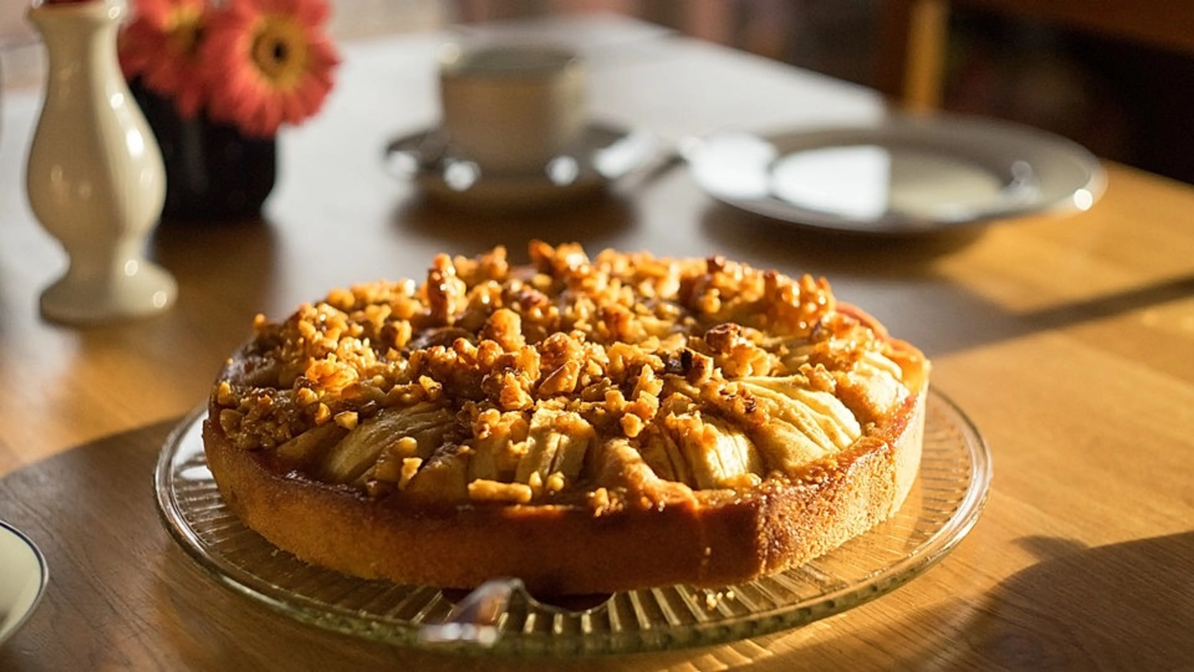 Walnuss - Krokant - Apfelkuchen von floo