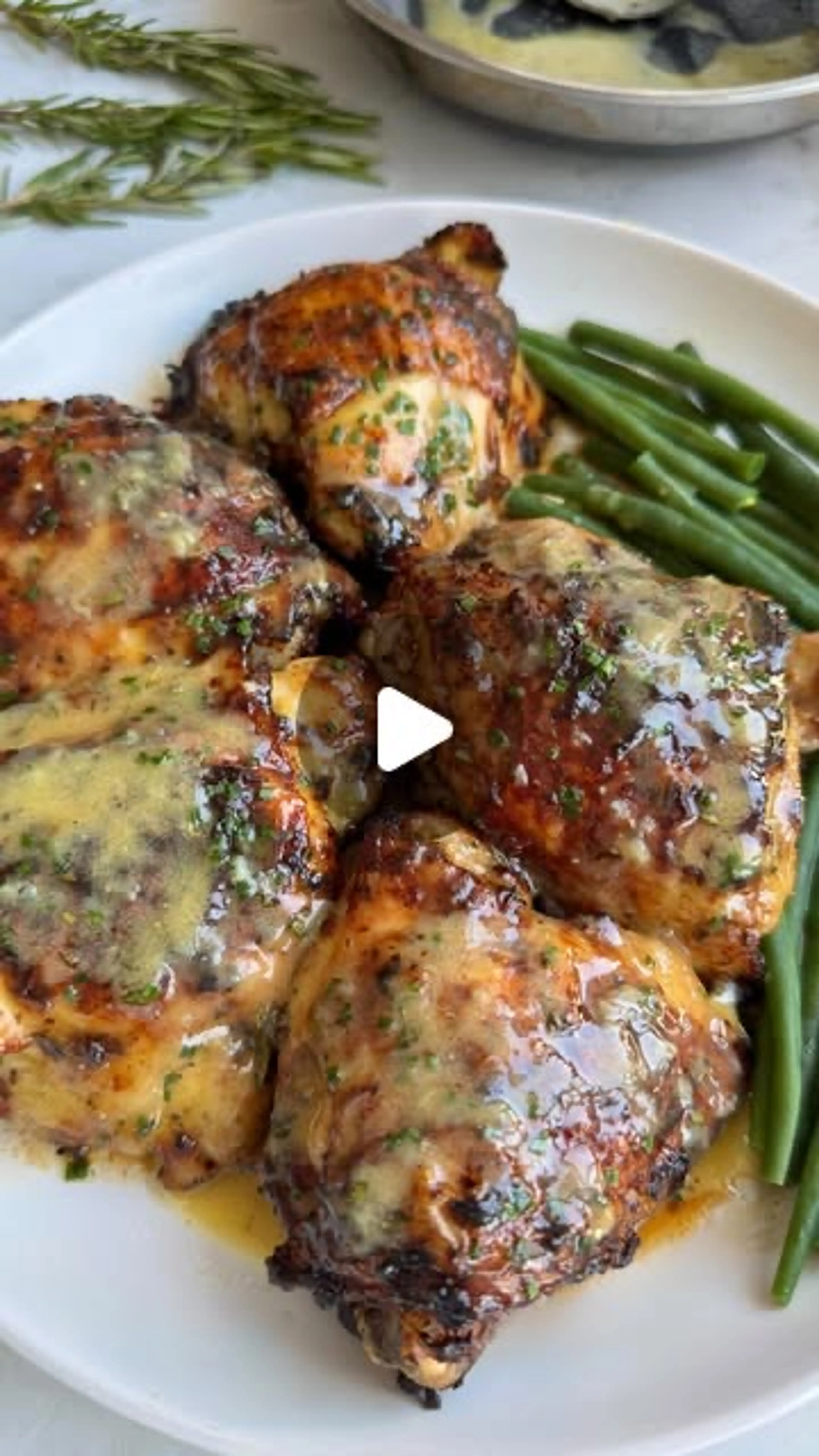 Juicy, Honey Dijon Rosemary Chicken Thighs. Made in the Air