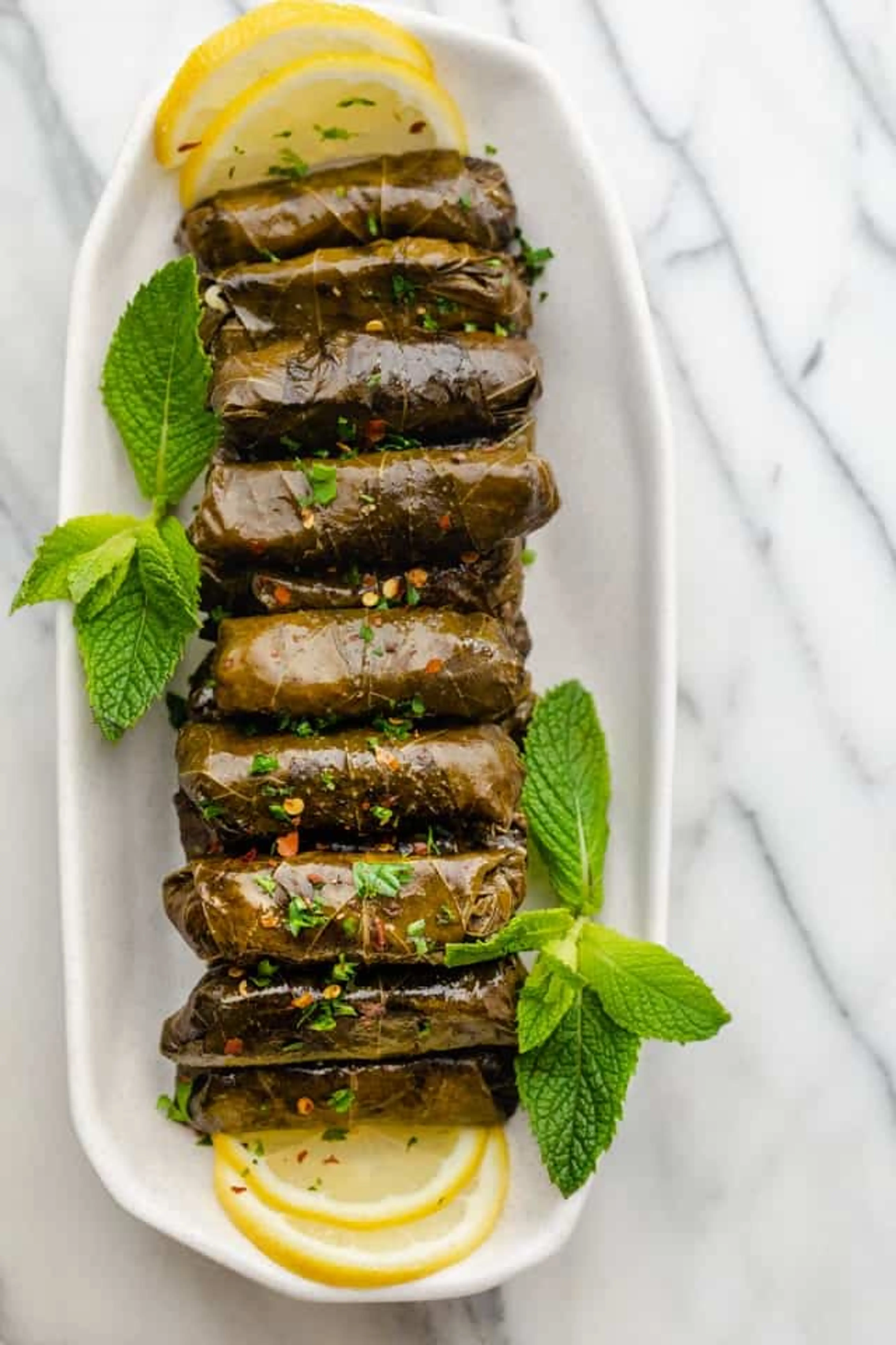 Lebanese Stuffed Grape Leaves (Warak Enab)