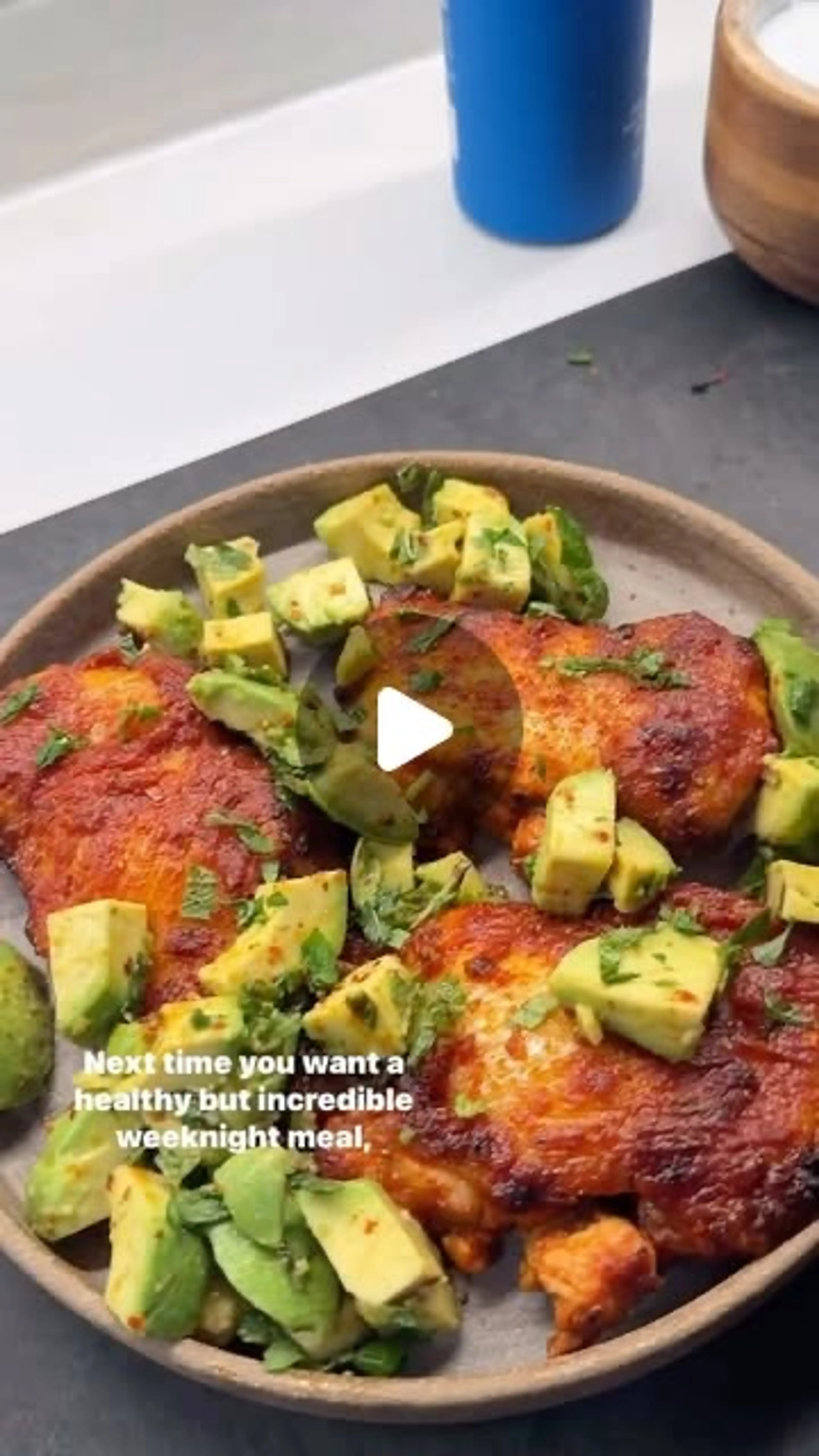 Roasted Chicken & Mediterranean Avocado Salsa