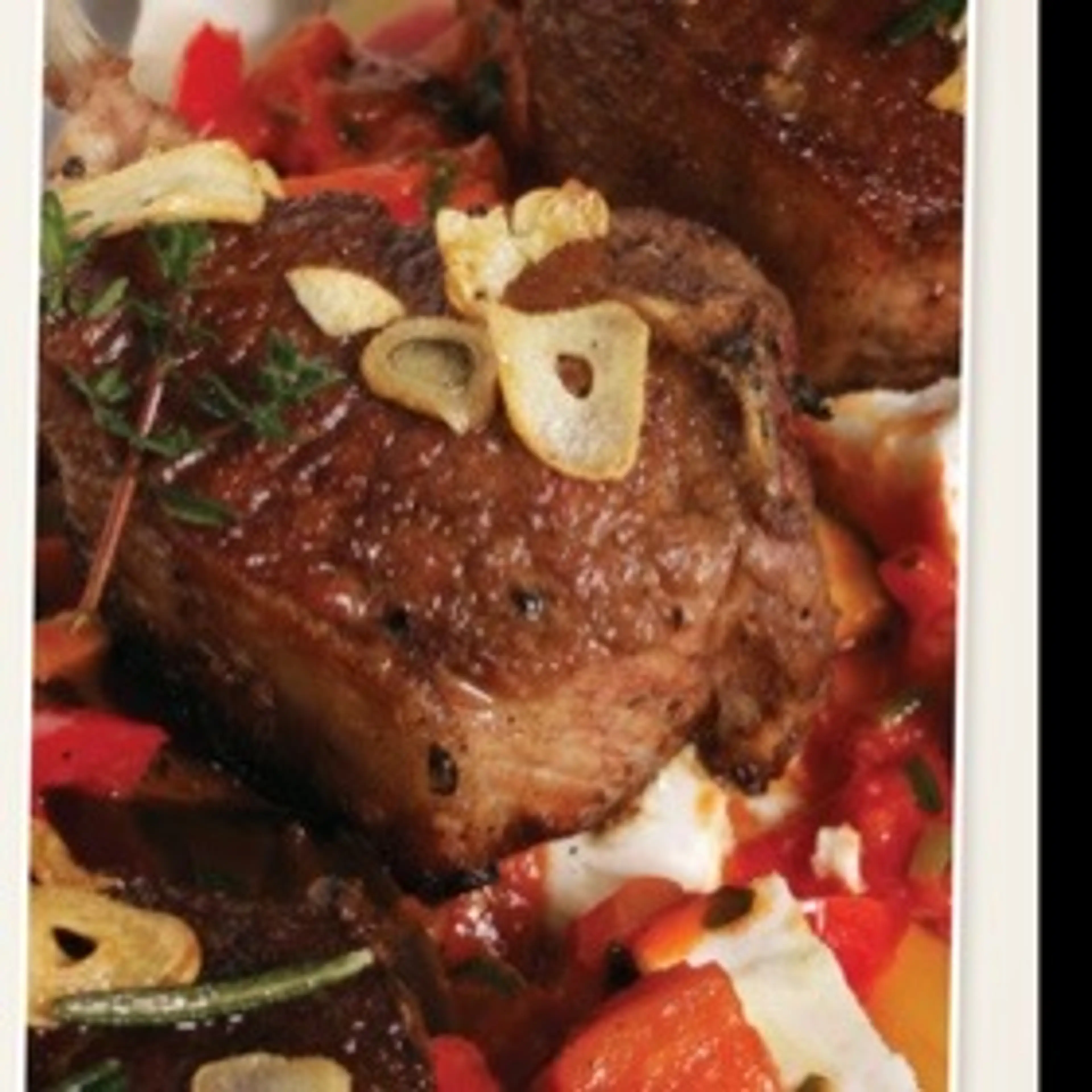 Chargrilled Spicy Lamb Chops & Ratatouille with Feta