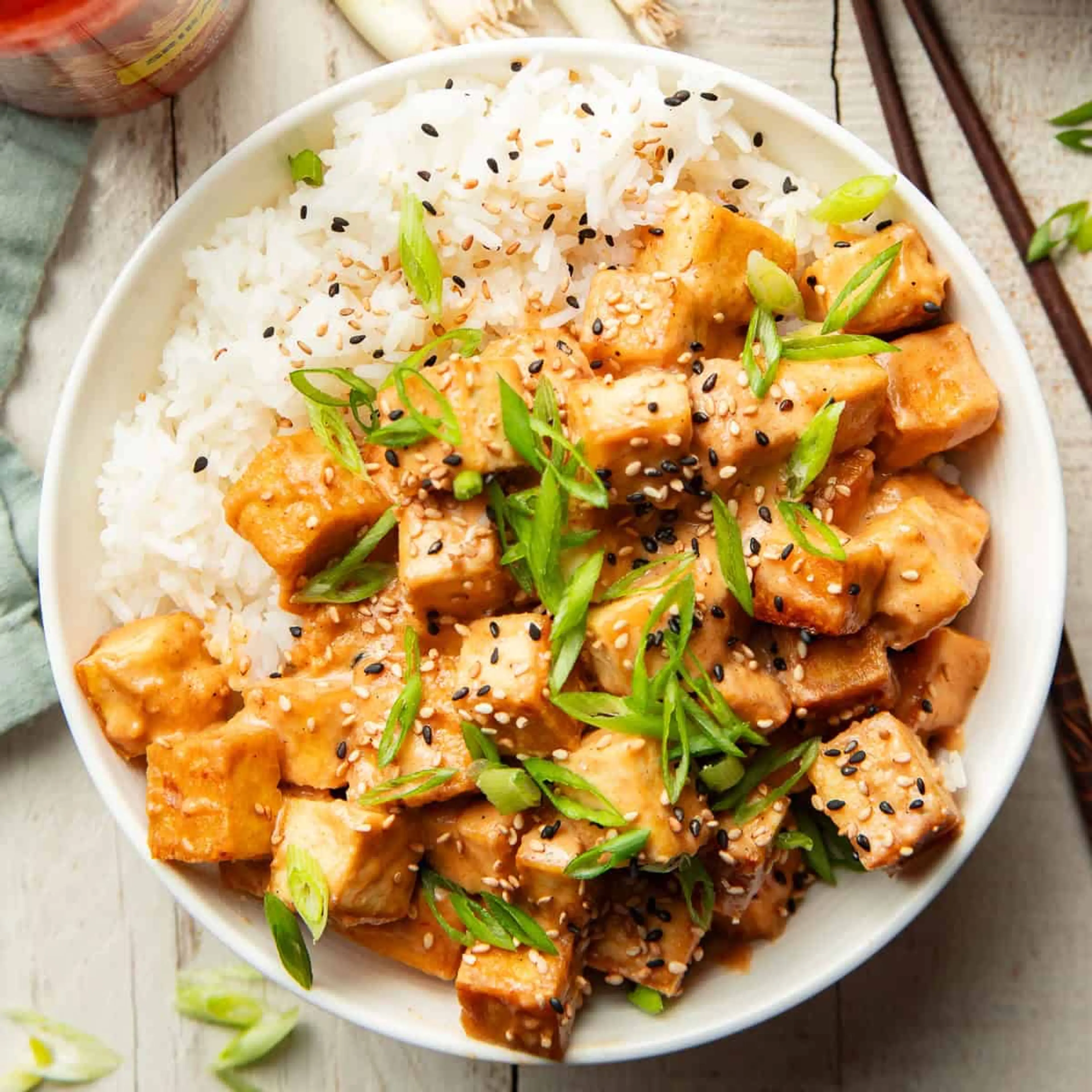 Sesame Sriracha Tofu