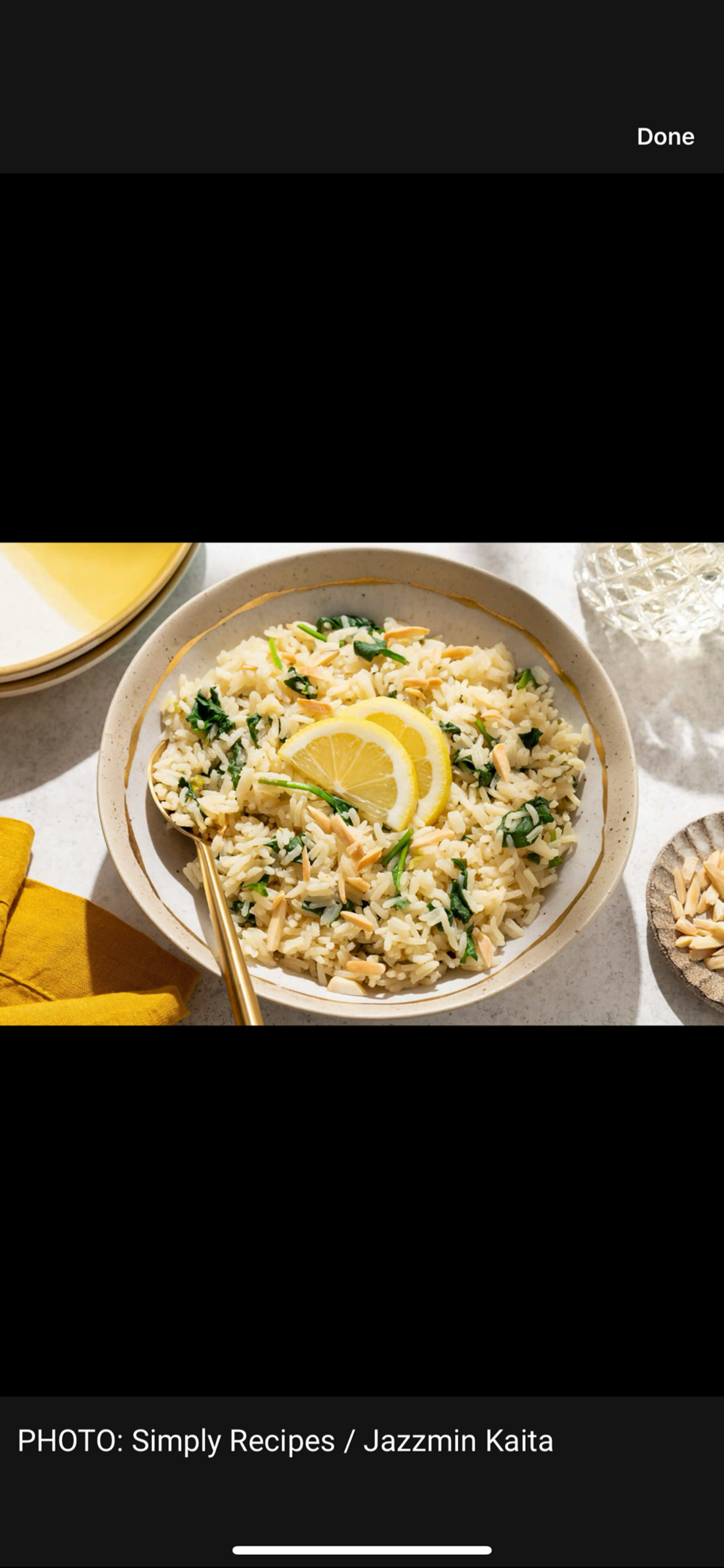 Lemony Spinach Rice