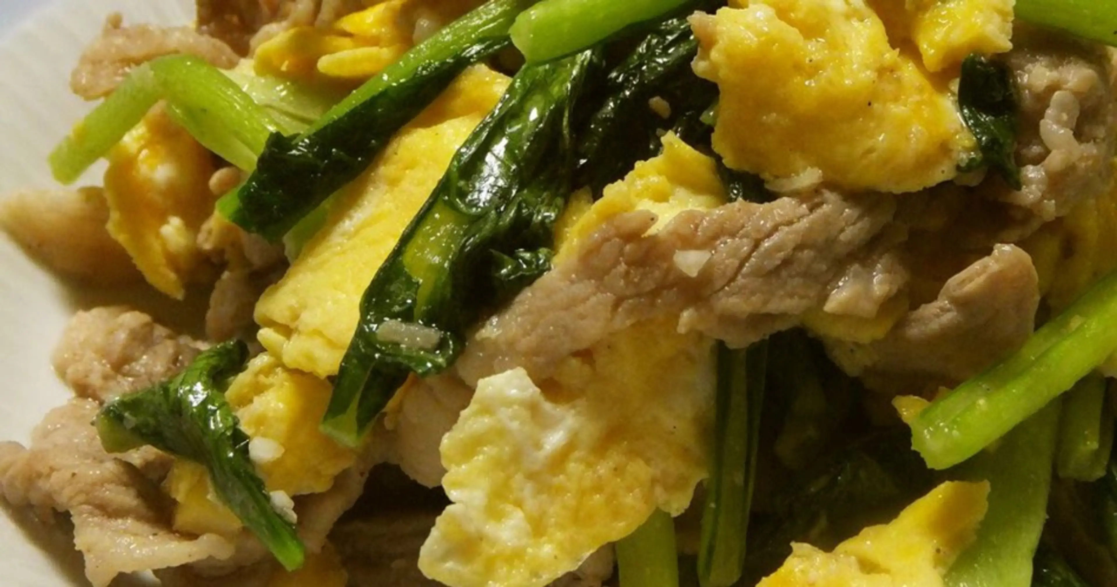 Pork and Komatsuna Greens Chinese Stir Fry