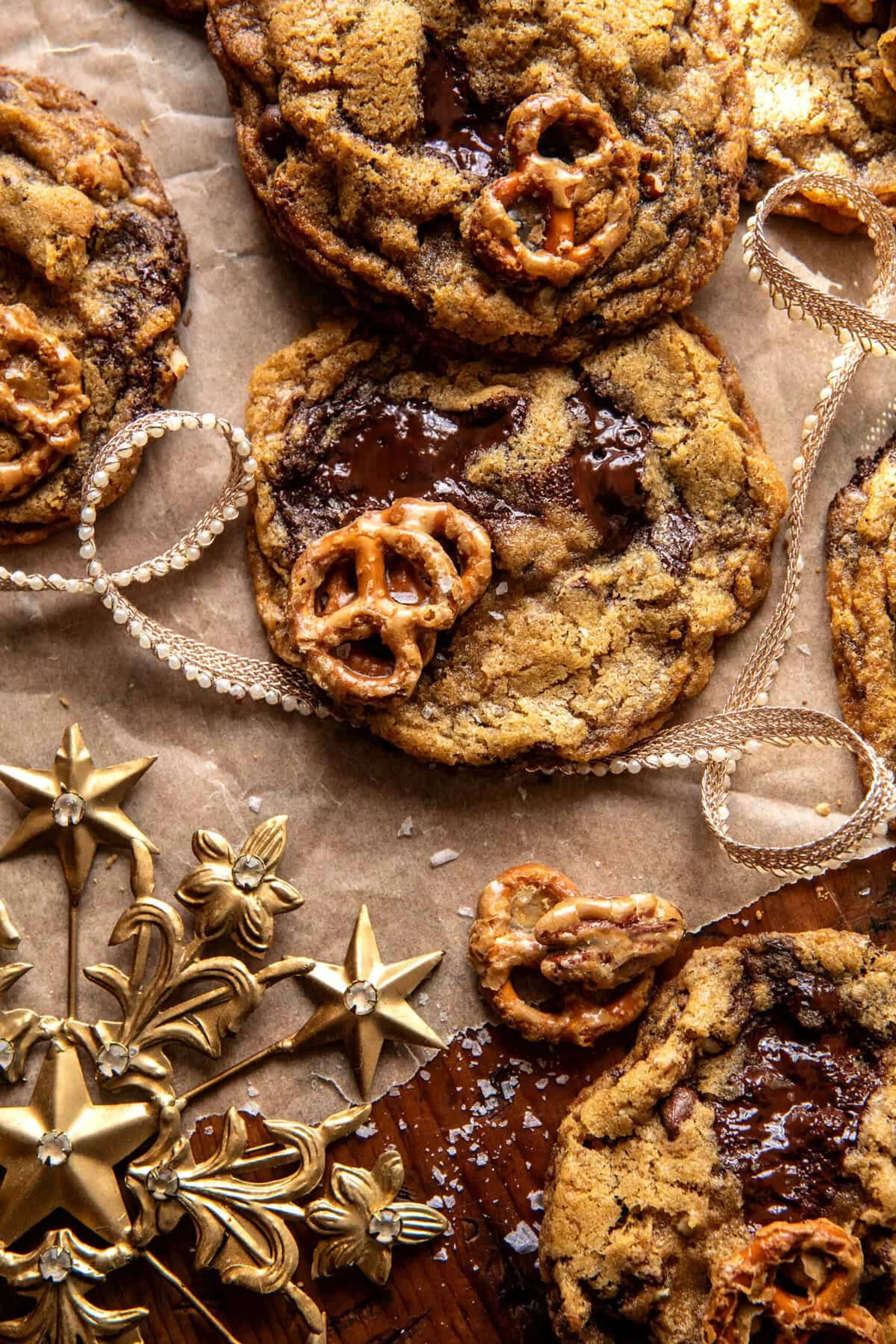 Salted Pretzel Praline Cookies