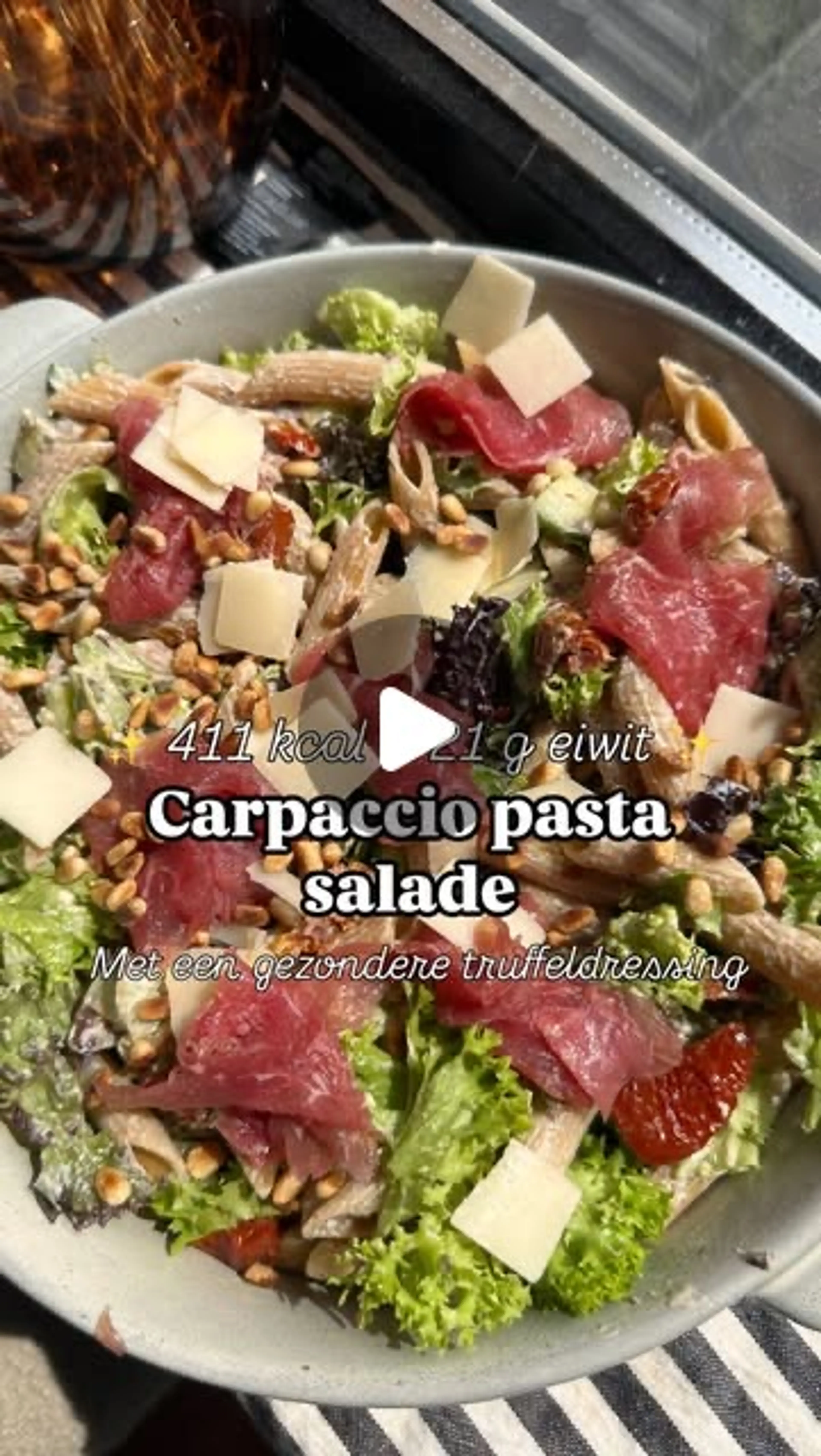 De Carpaccio Pasta Salade Met Gezondere Truffeldressing