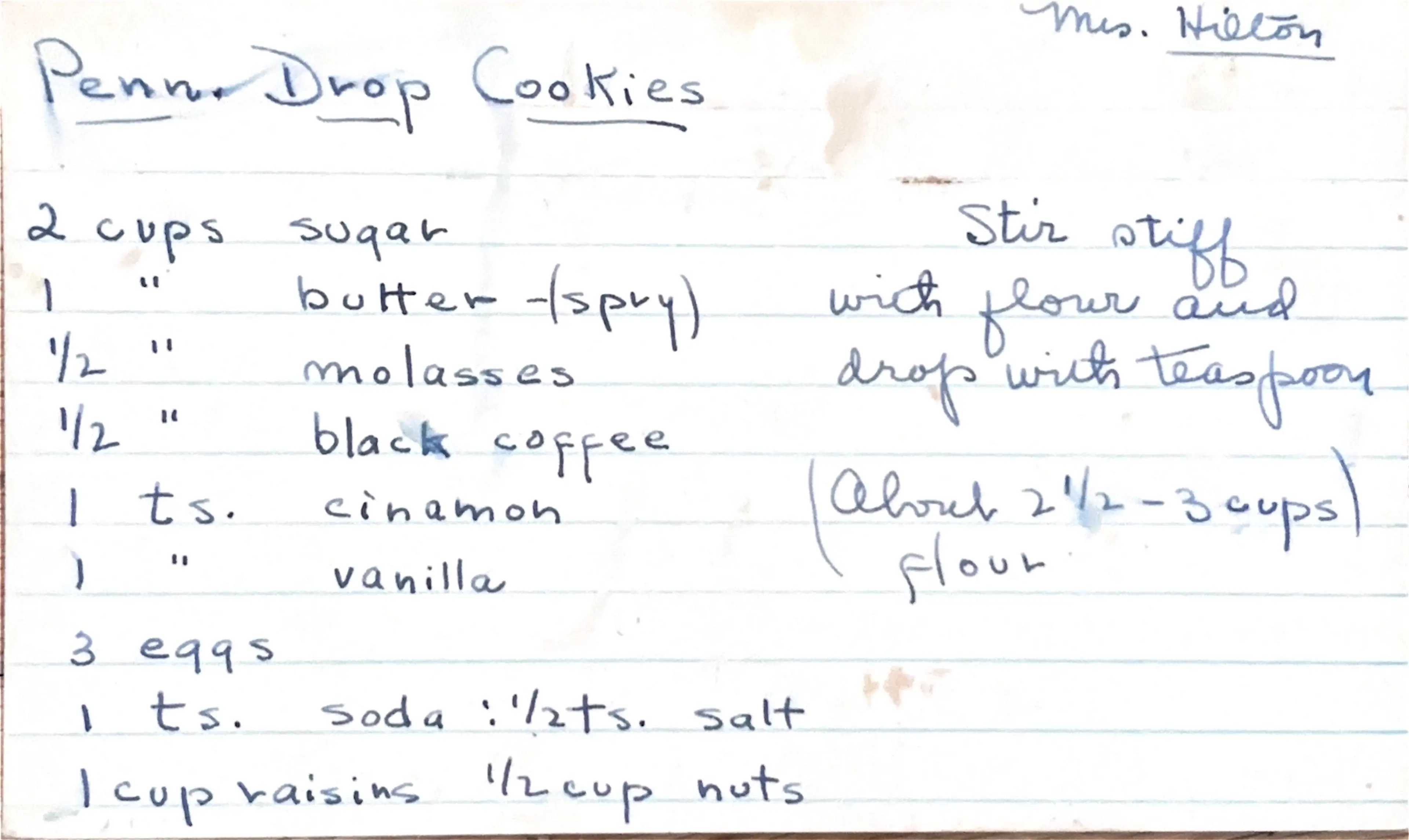 Penn. Drop Cookies