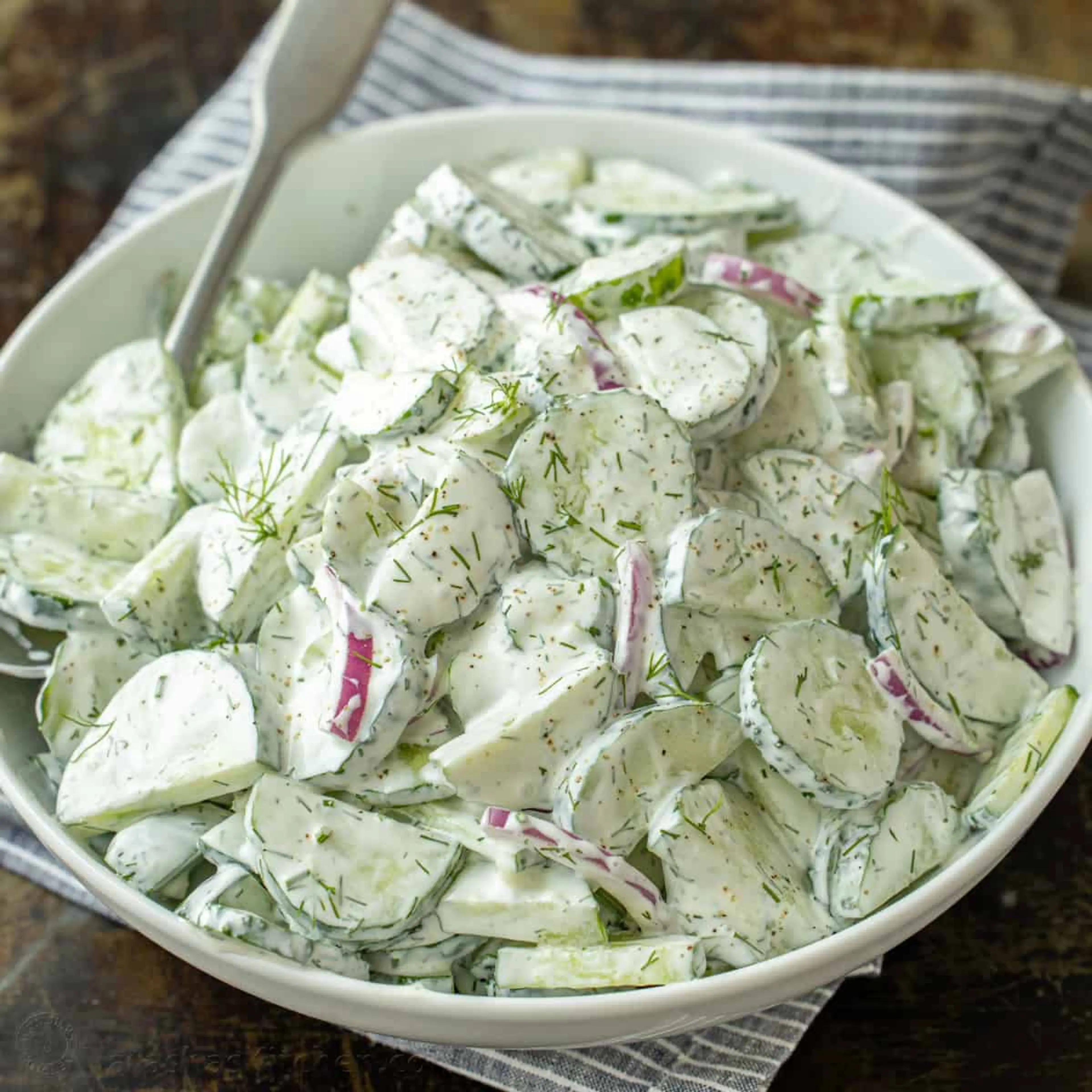 Creamy Cucumber Salad Recipe