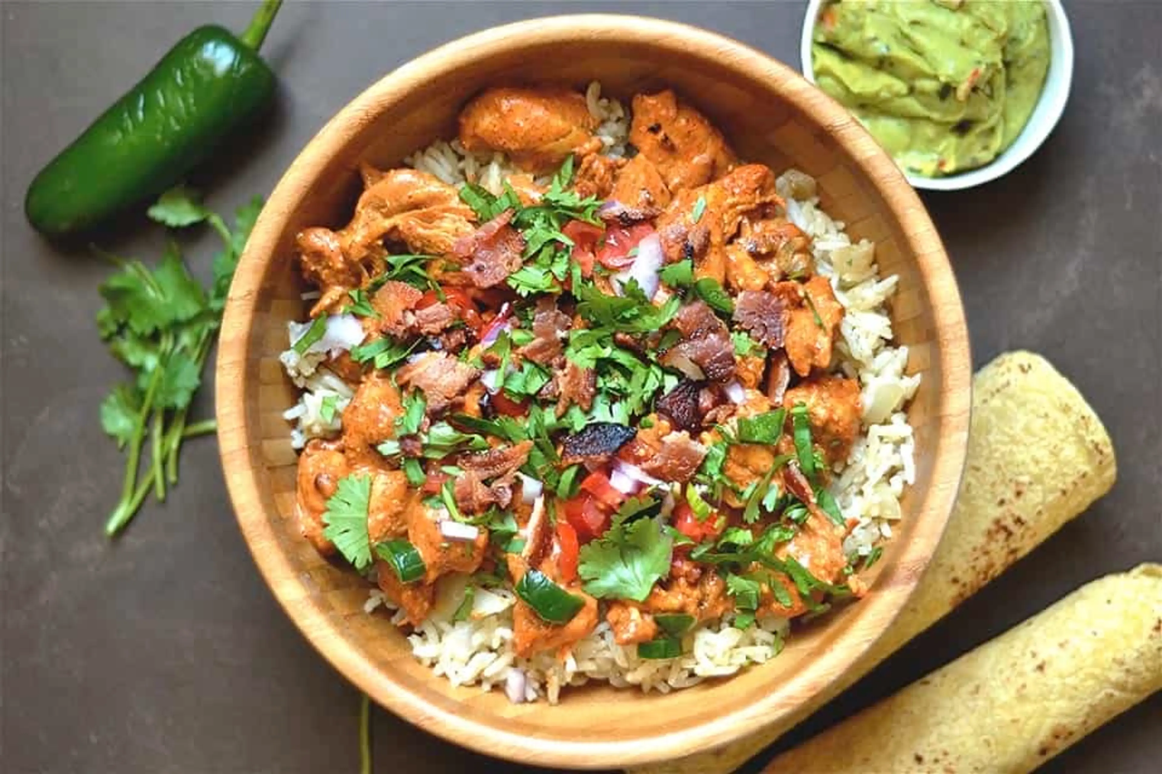Chicken Jalapeño Popper Burrito Bowls