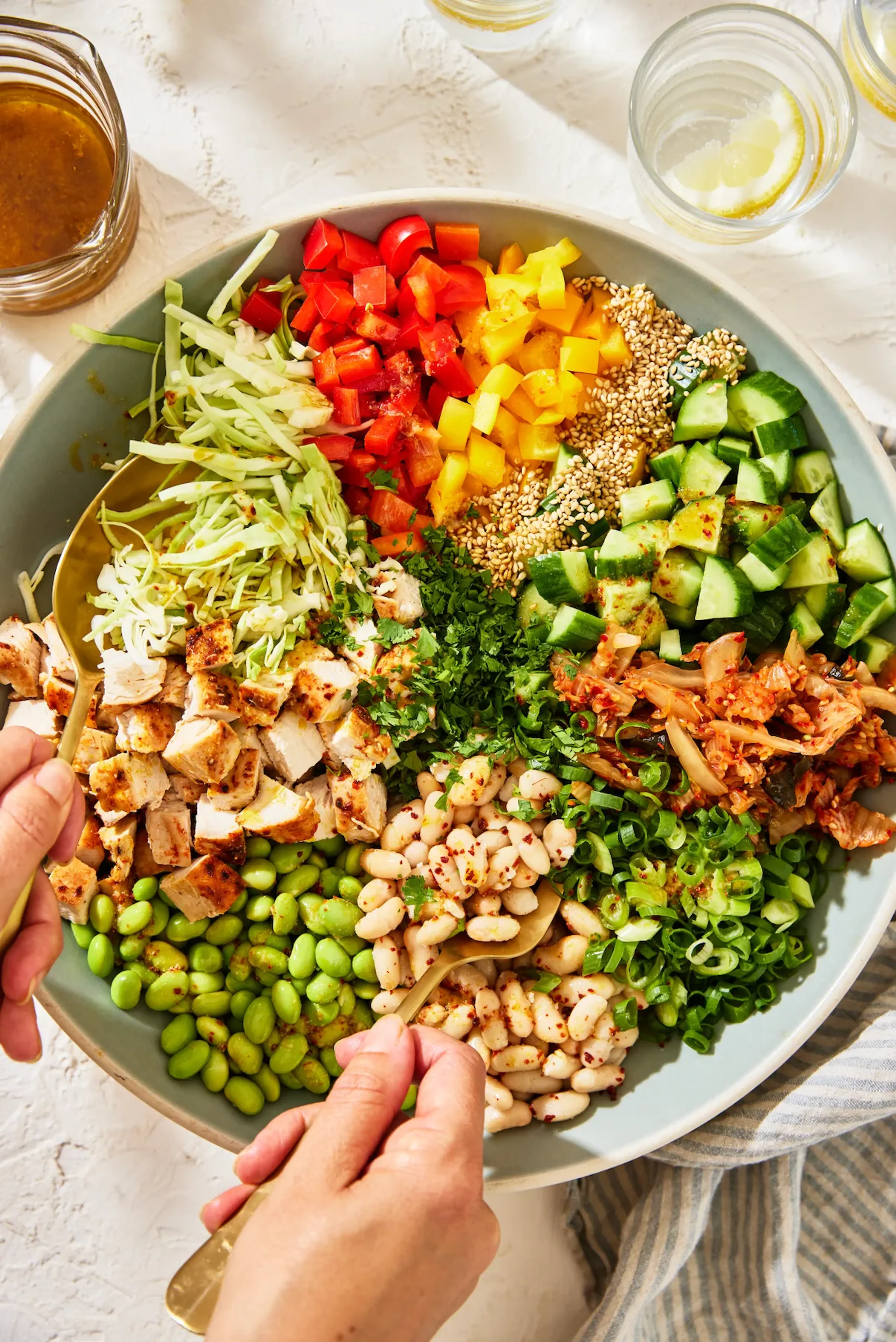 Kimchi Gochugaru Dense Bean Salad