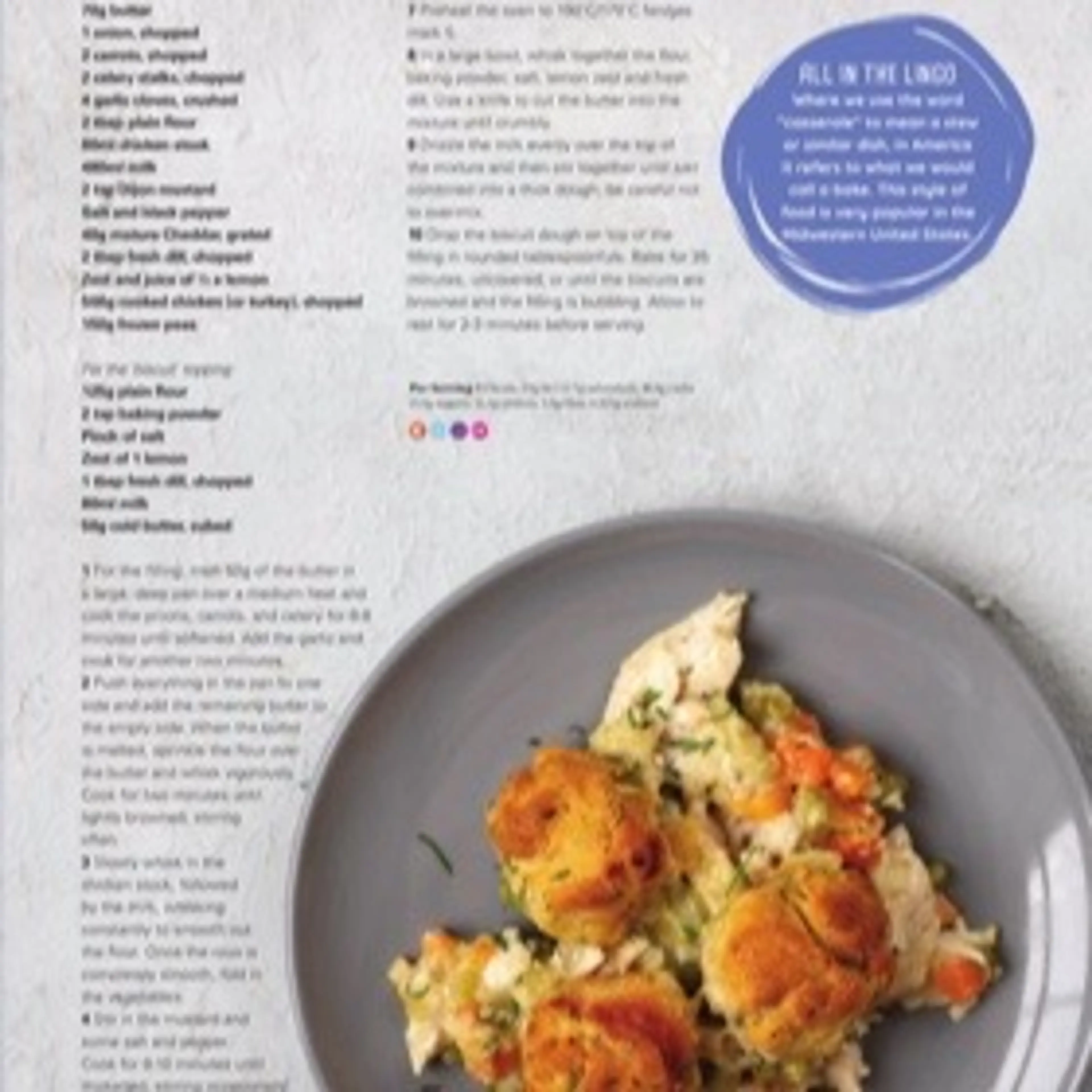Midwestern chicken casserole