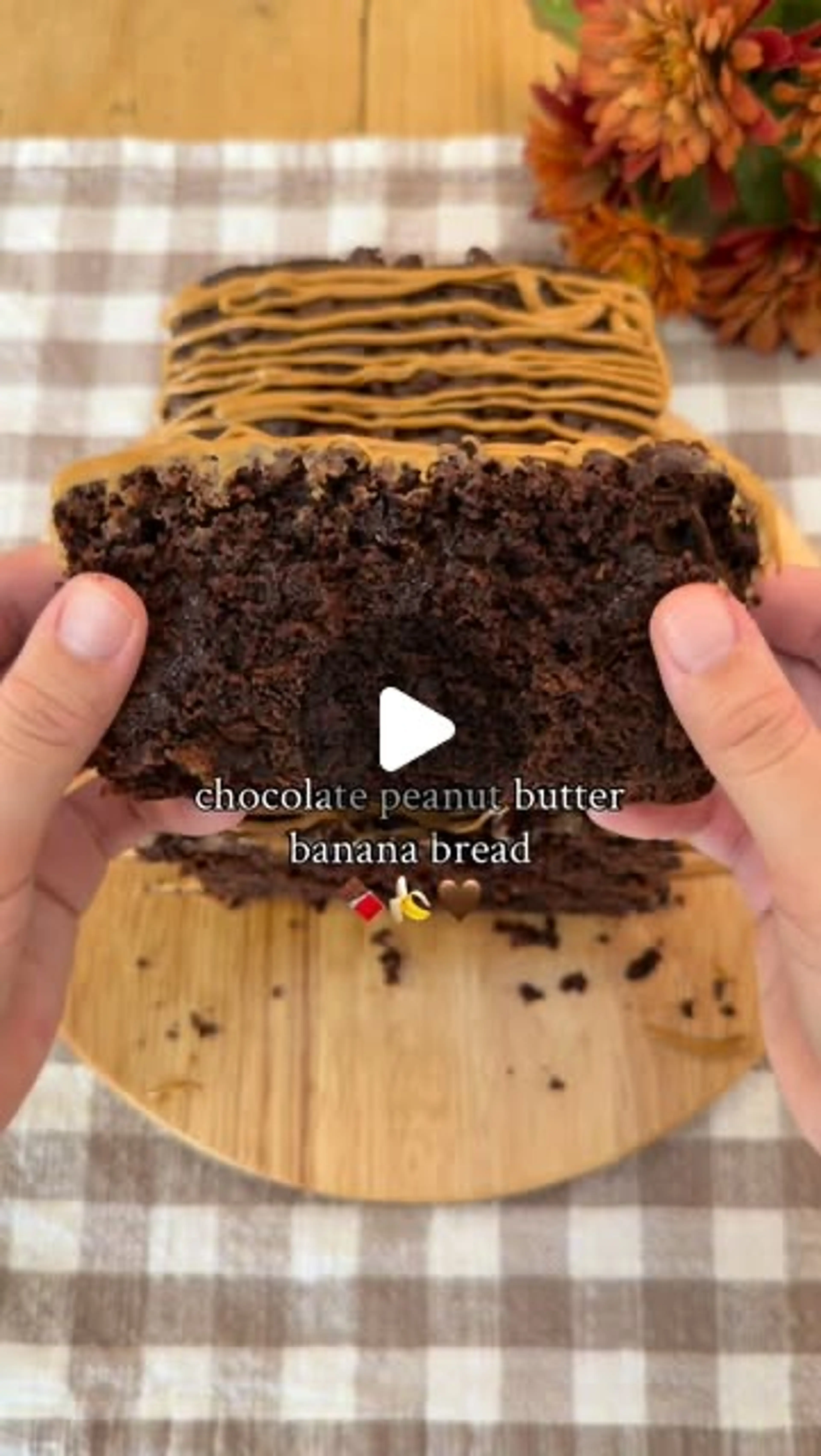 Chocolate Peanut Butter Banana Bread