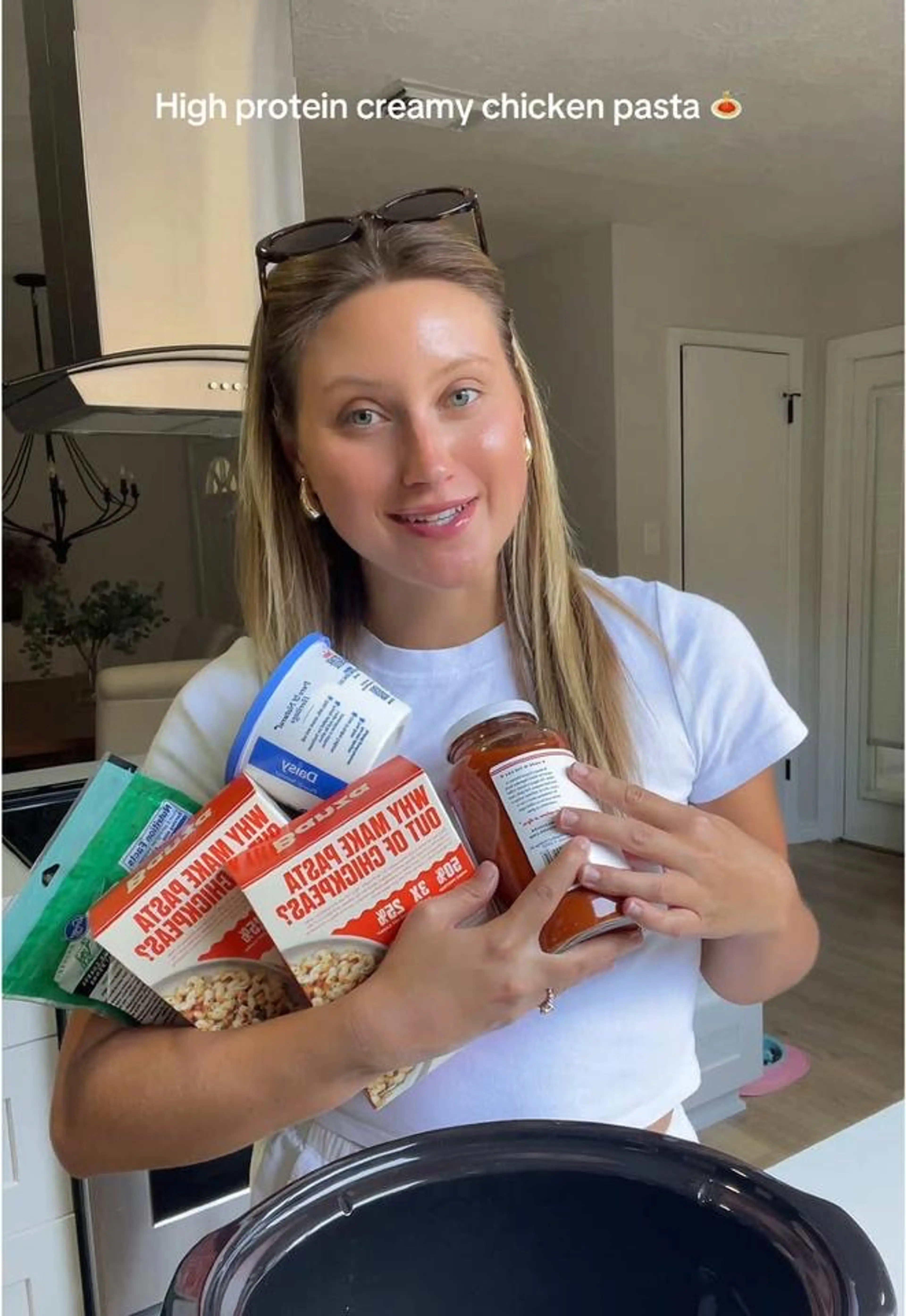 High Protein Creamy Chicken Pasta