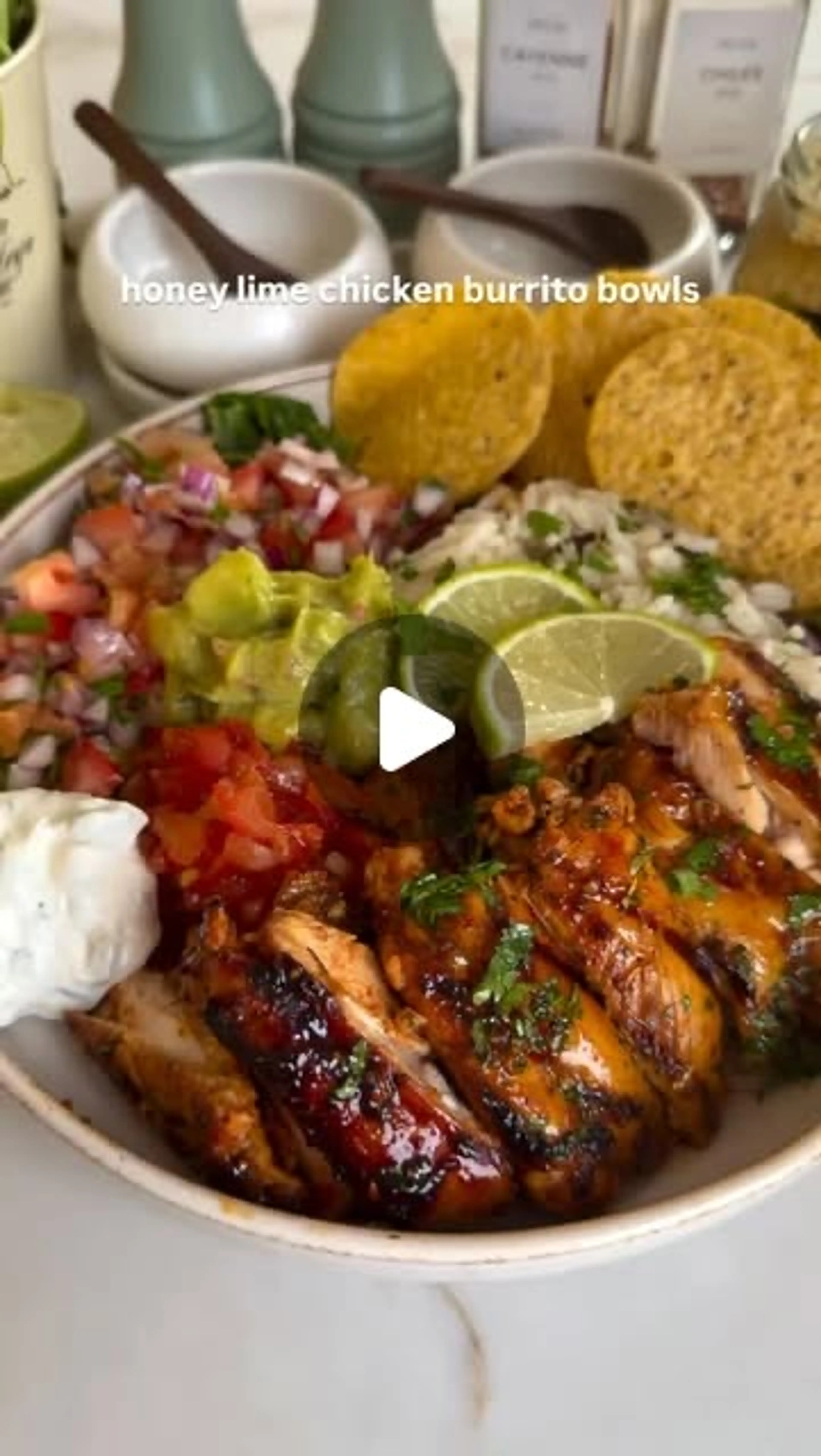 Honey & Lime Chicken Burrito Bowls