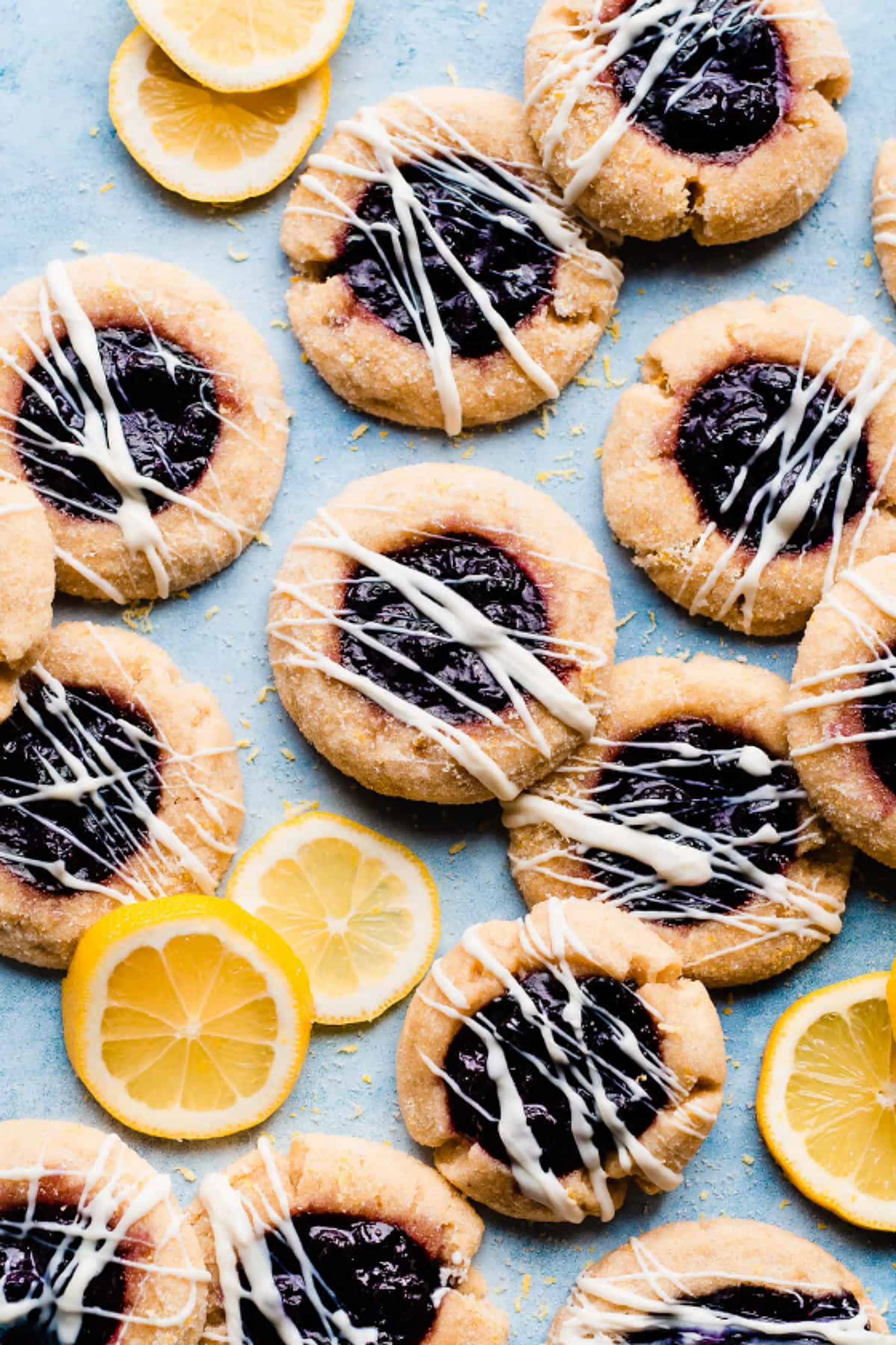 Lemon Blueberry Thumbprint Cookies