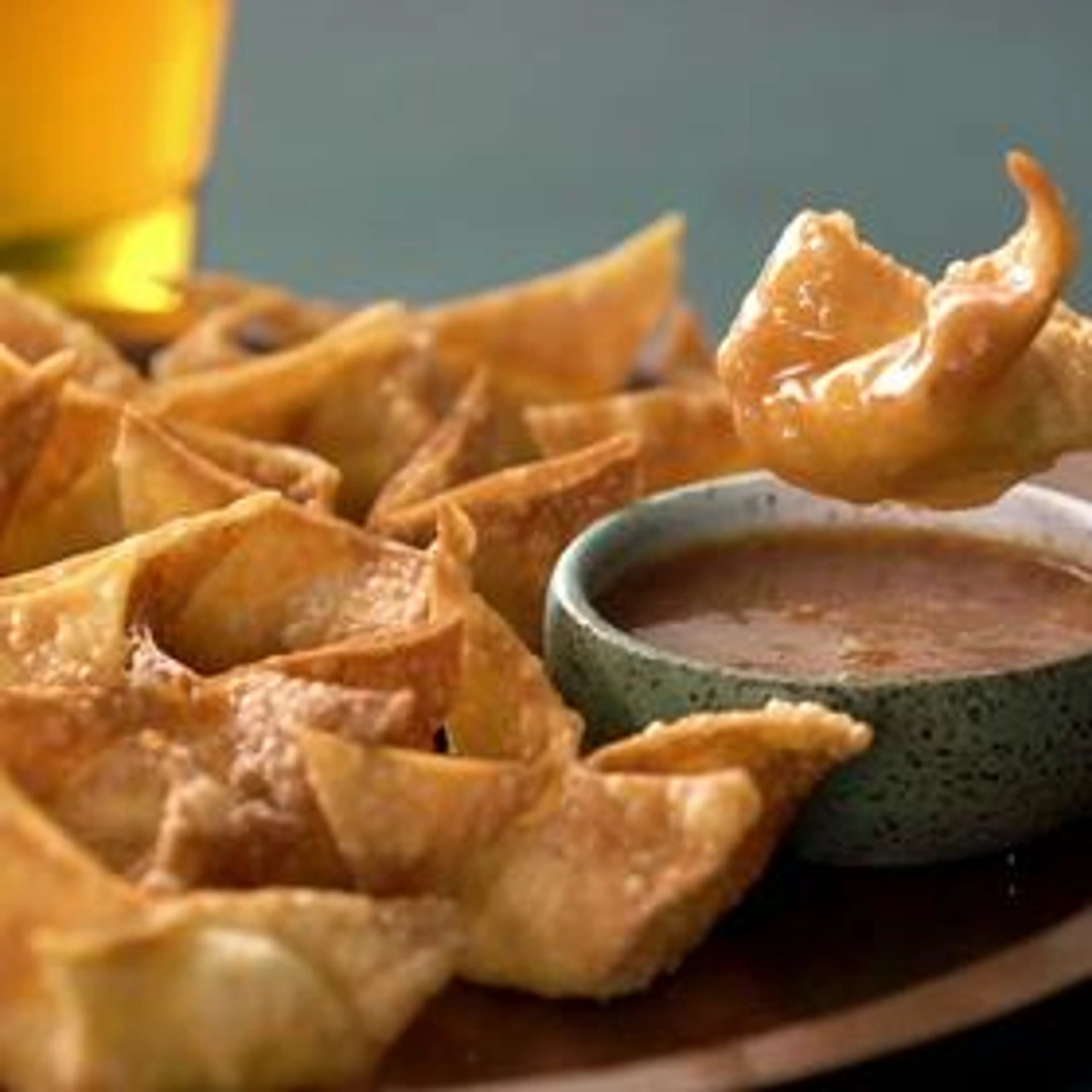 Crab Rangoon (Crab Puffs) with Sweet and Sour Sauce