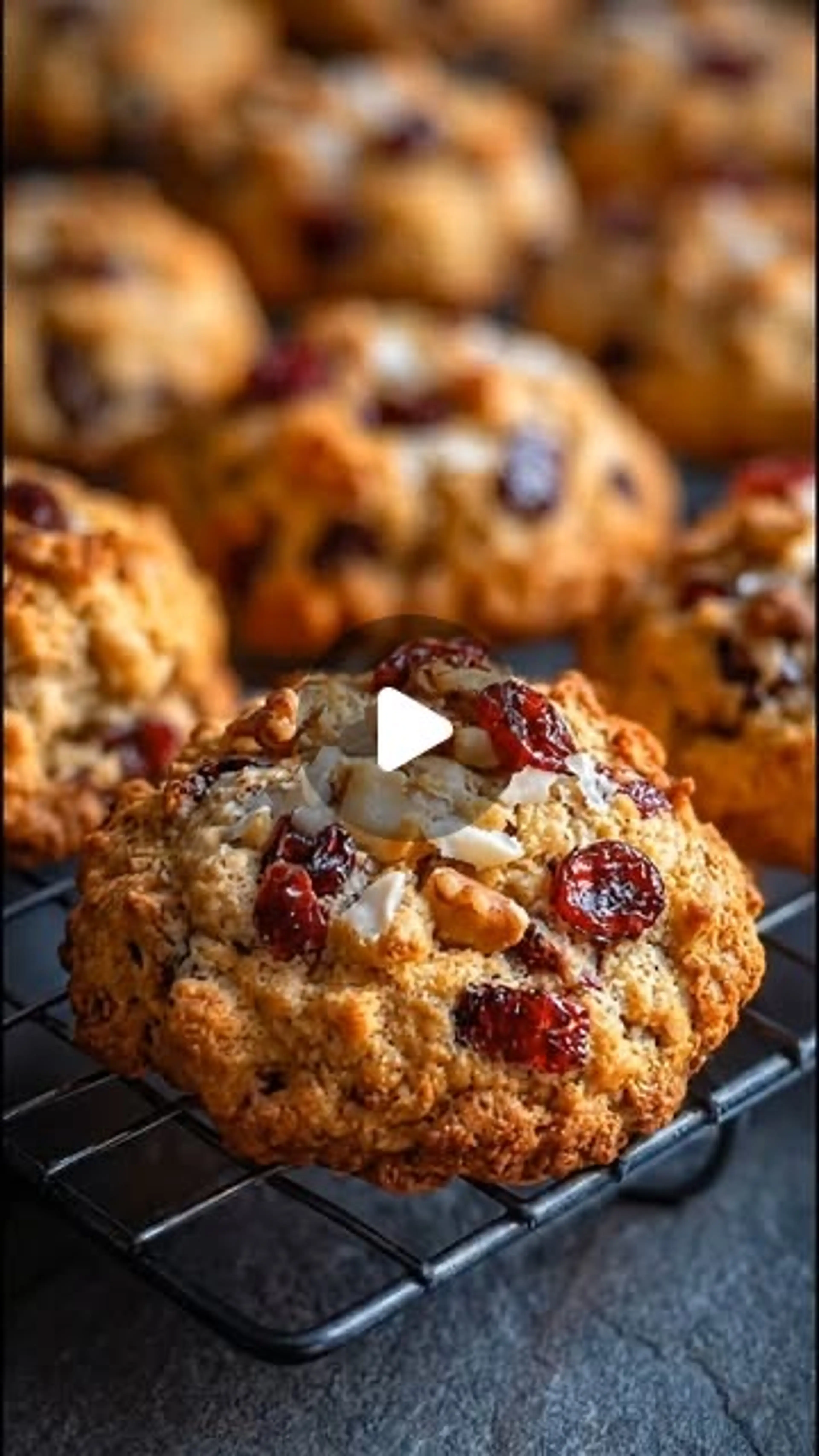 Cranberry Walnut & Coconut Oatmeal Cookies