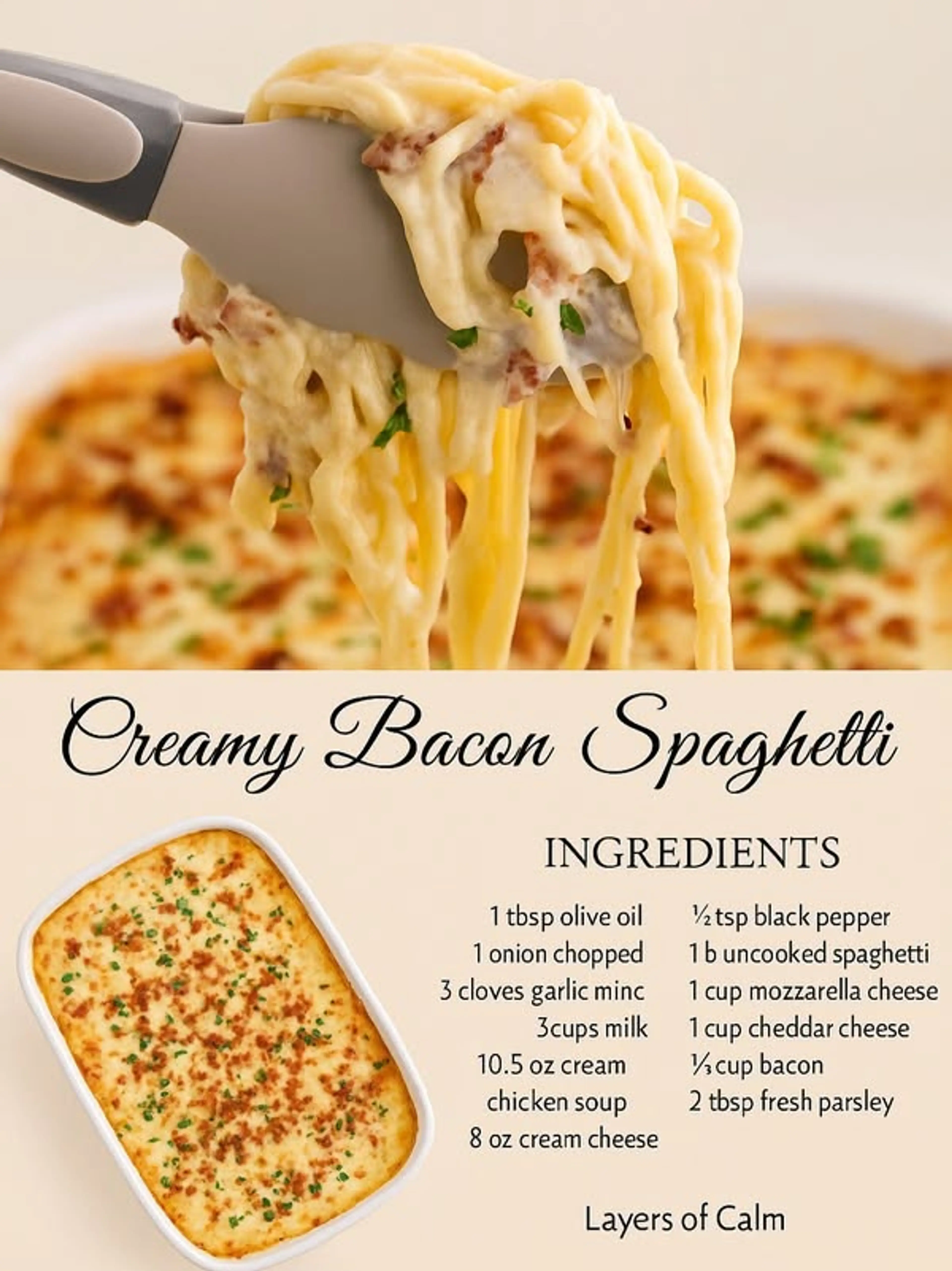Creamy Bacon Spaghetti