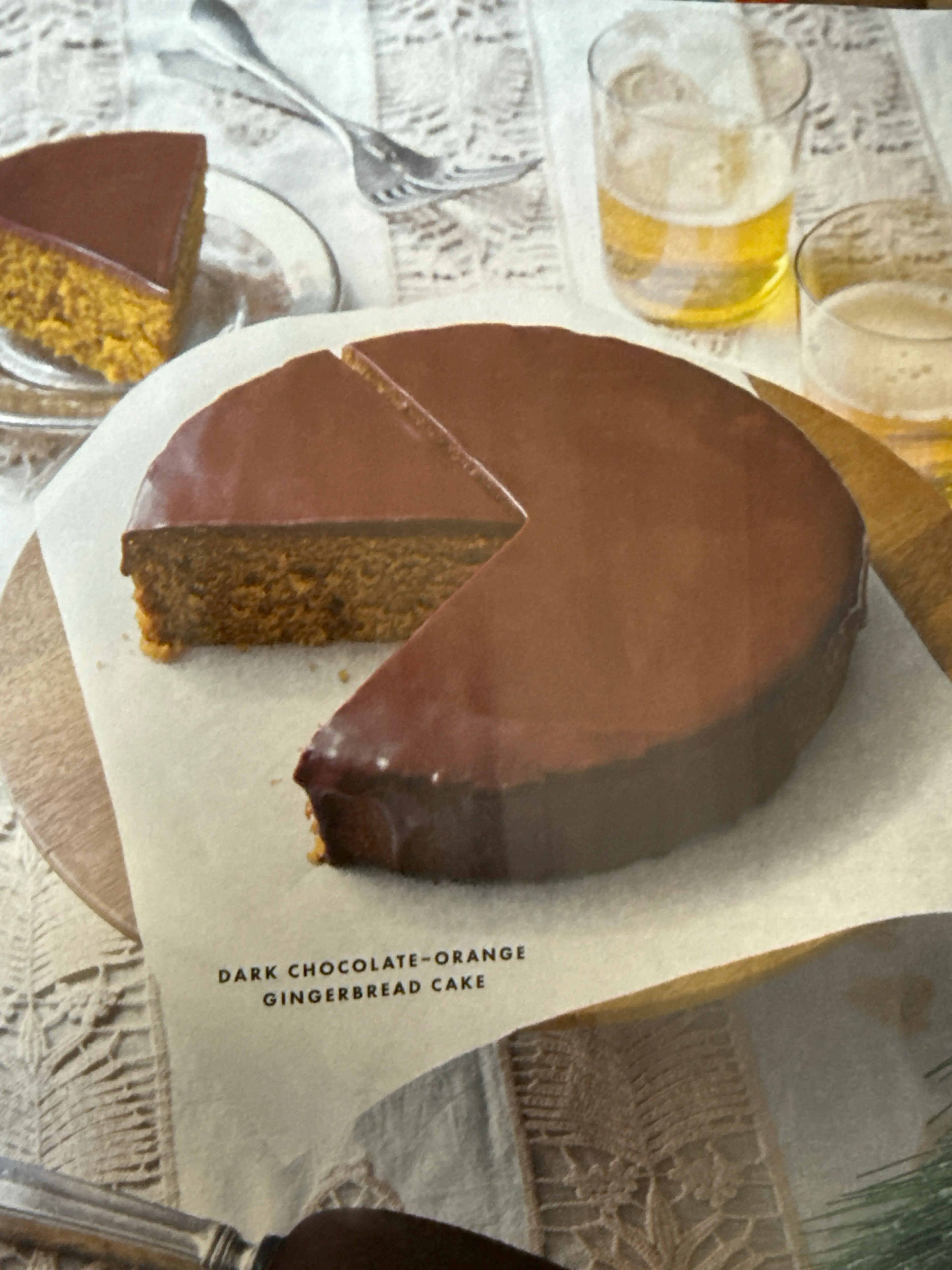 Dark Chocolate-Orange Gingerbread Cake