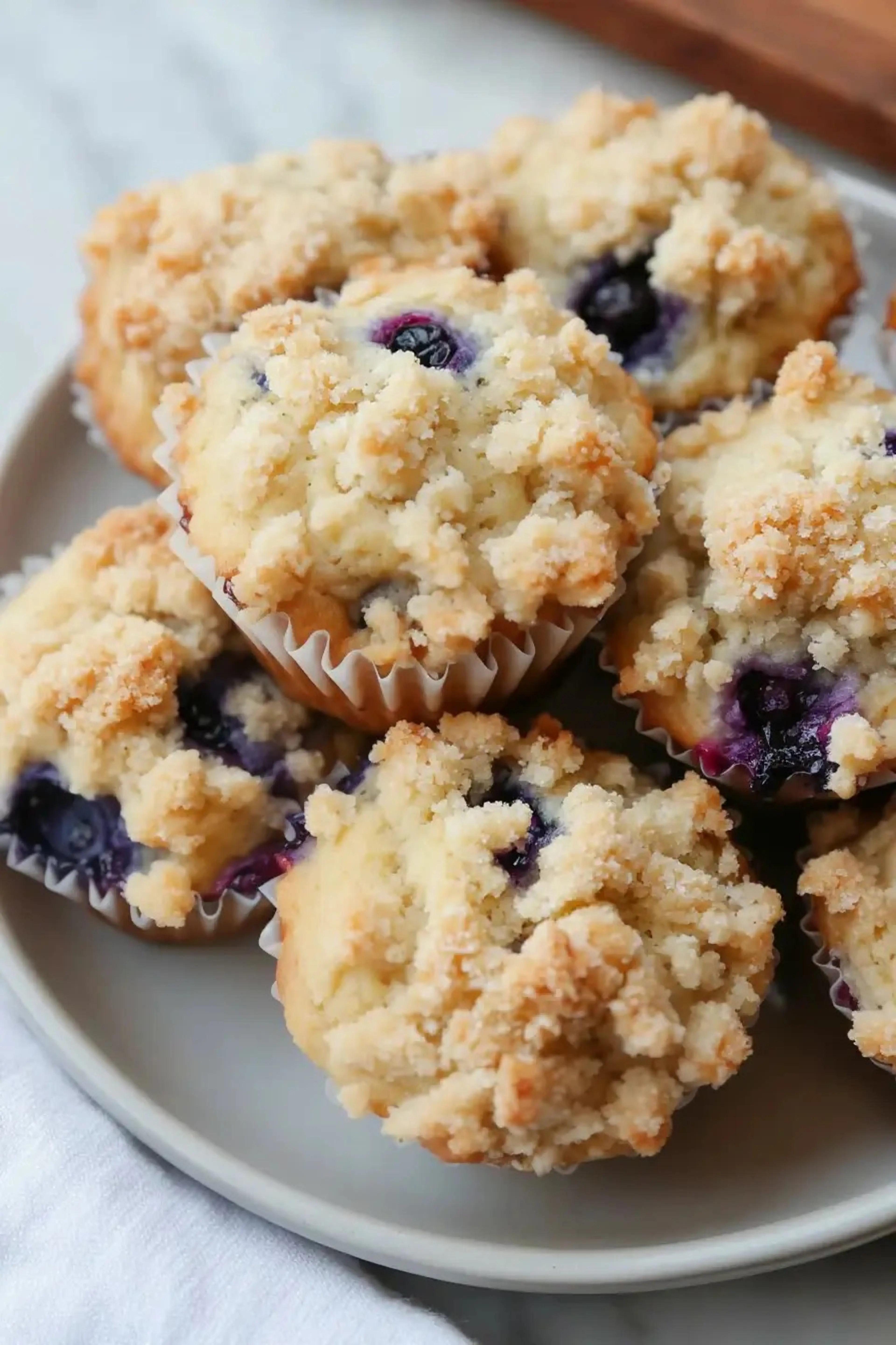 Easy Sourdough Discard Blueberry Muffins