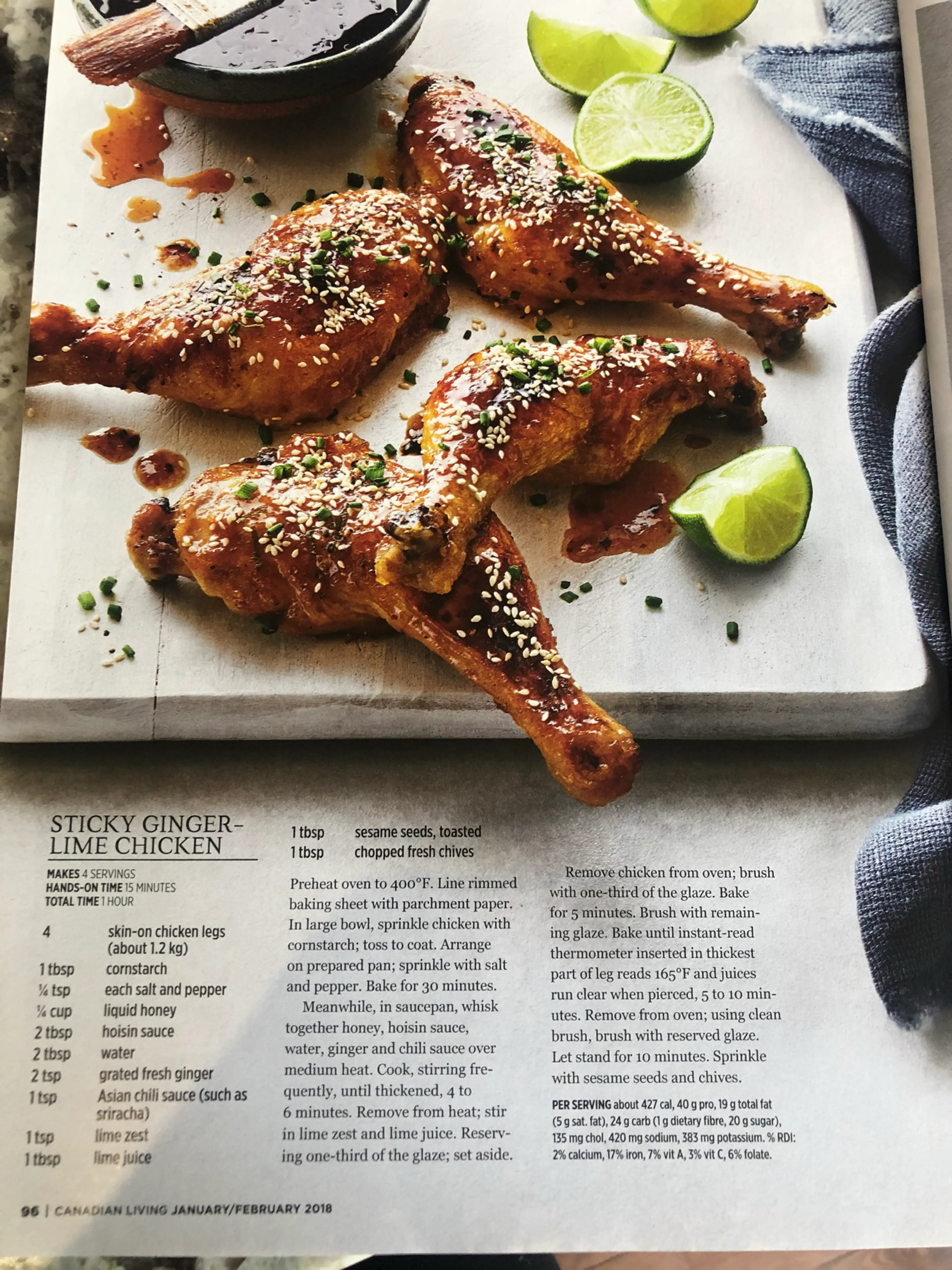 STICKY GINGER-LIME CHICKEN
