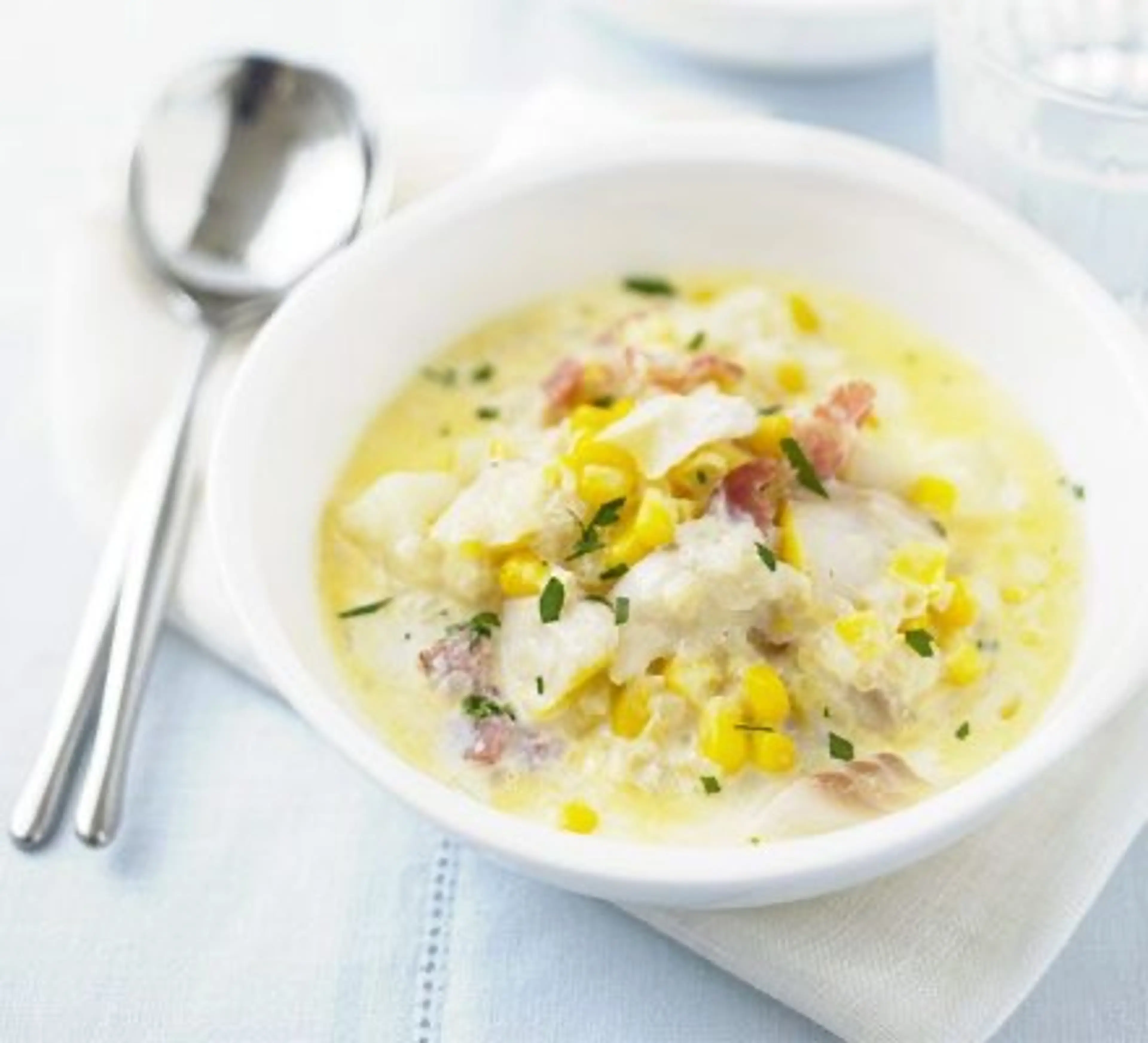 Sweetcorn & smoked haddock chowder
