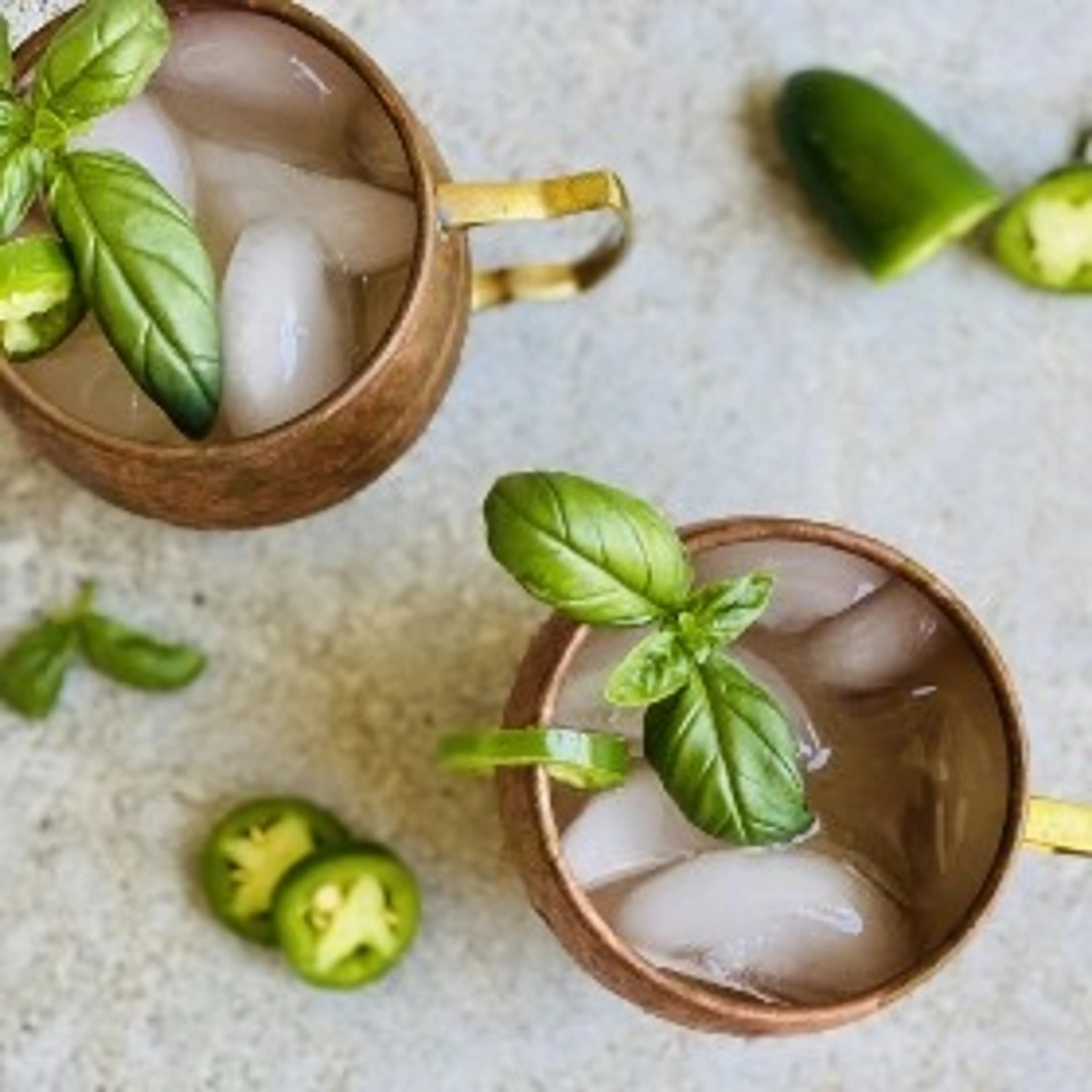 Spicy Jalapeno Basil Moscow Mule