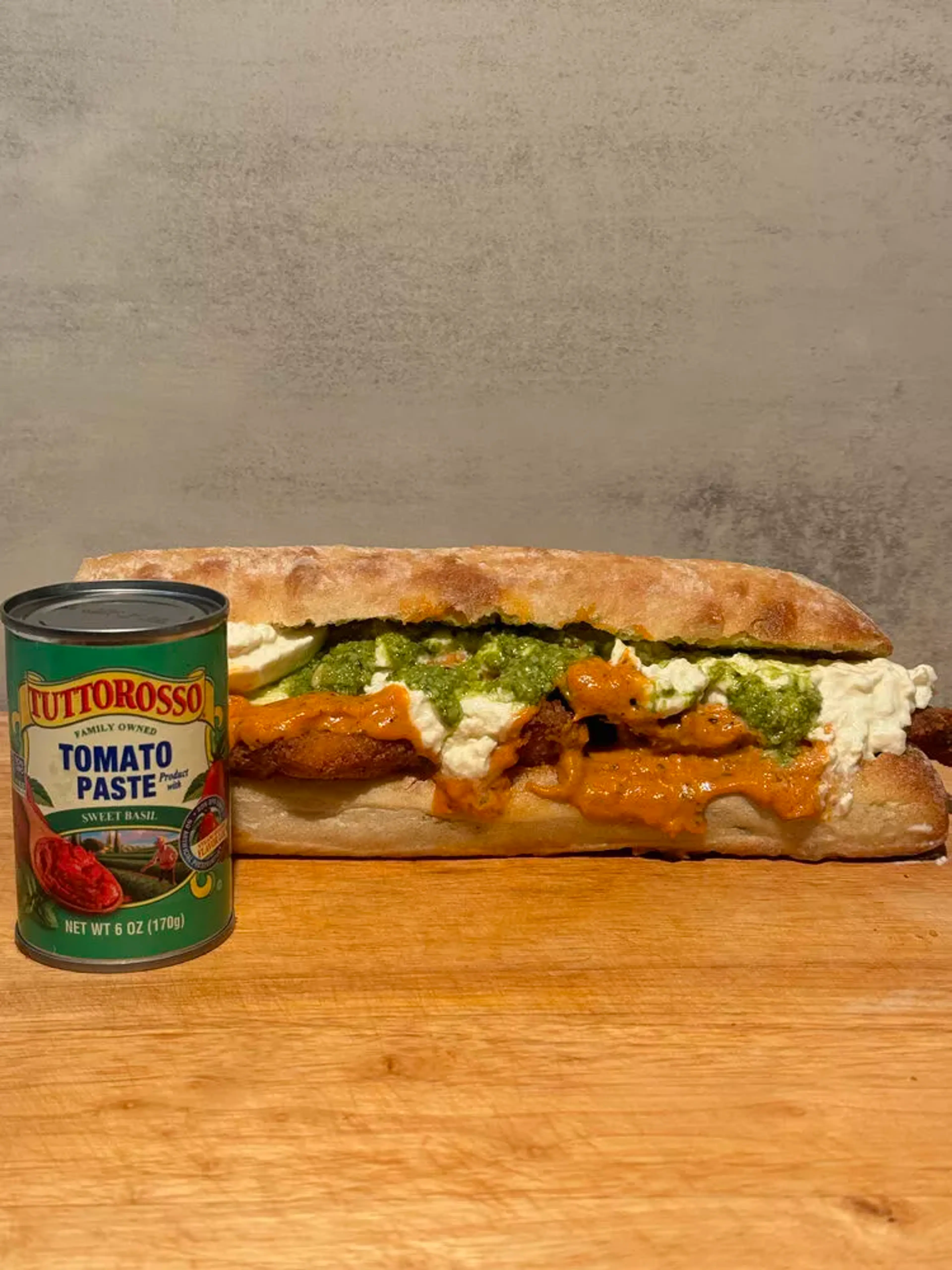 Chicken Vodka Parm Sandwich with Burrata