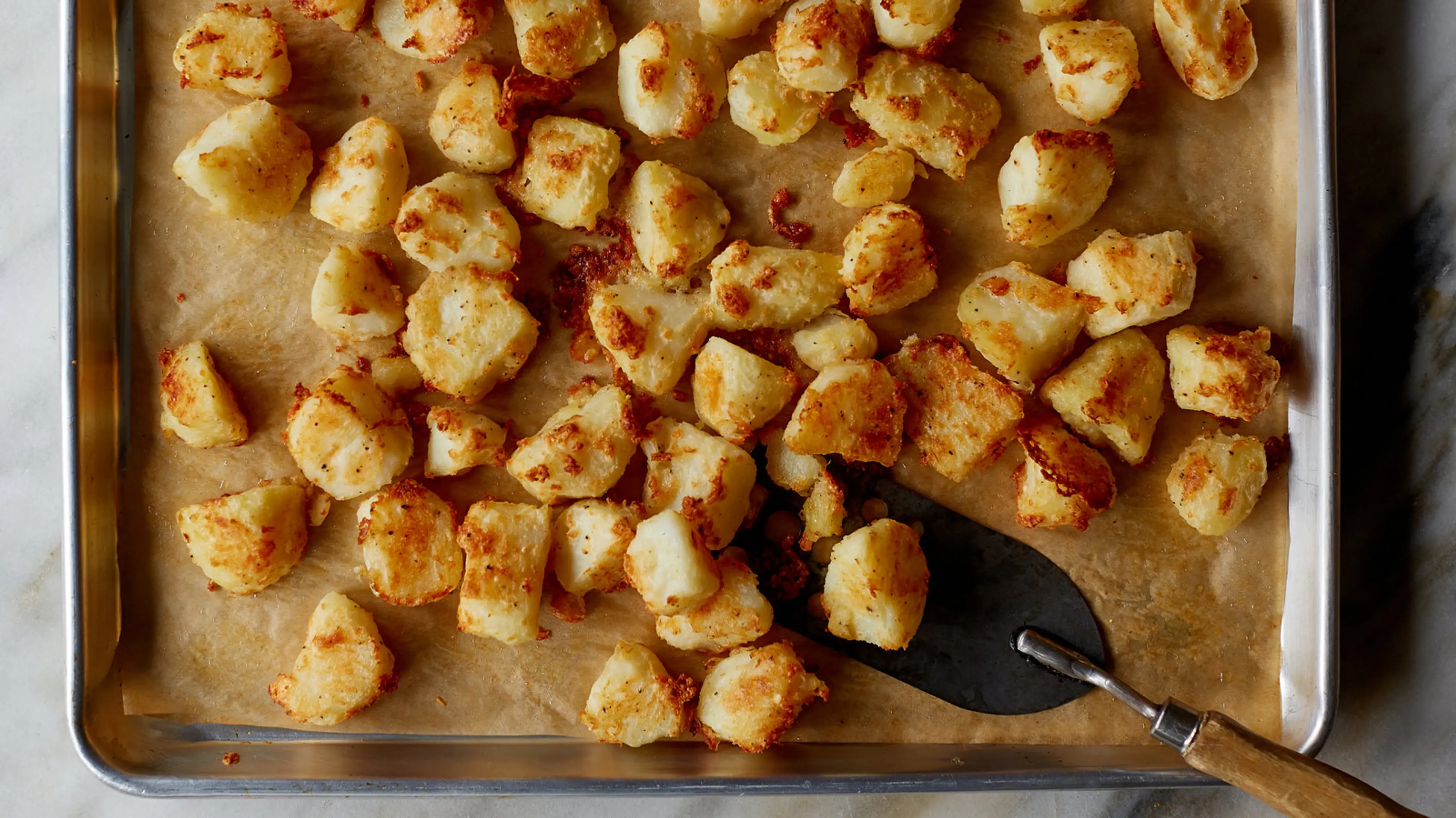 Extra-Crispy Parmesan-Crusted Roasted Potatoes